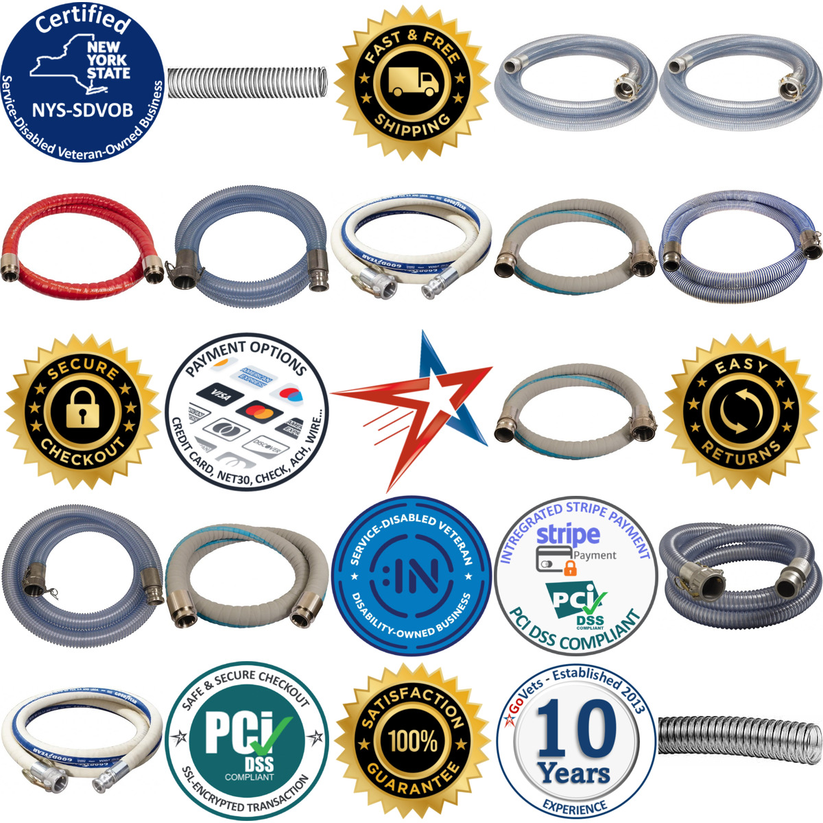 A selection of Food and Beverage Hose products on GoVets