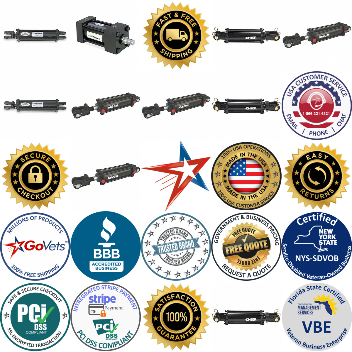 A selection of Tie Rod Hydraulic Cylinders products on GoVets