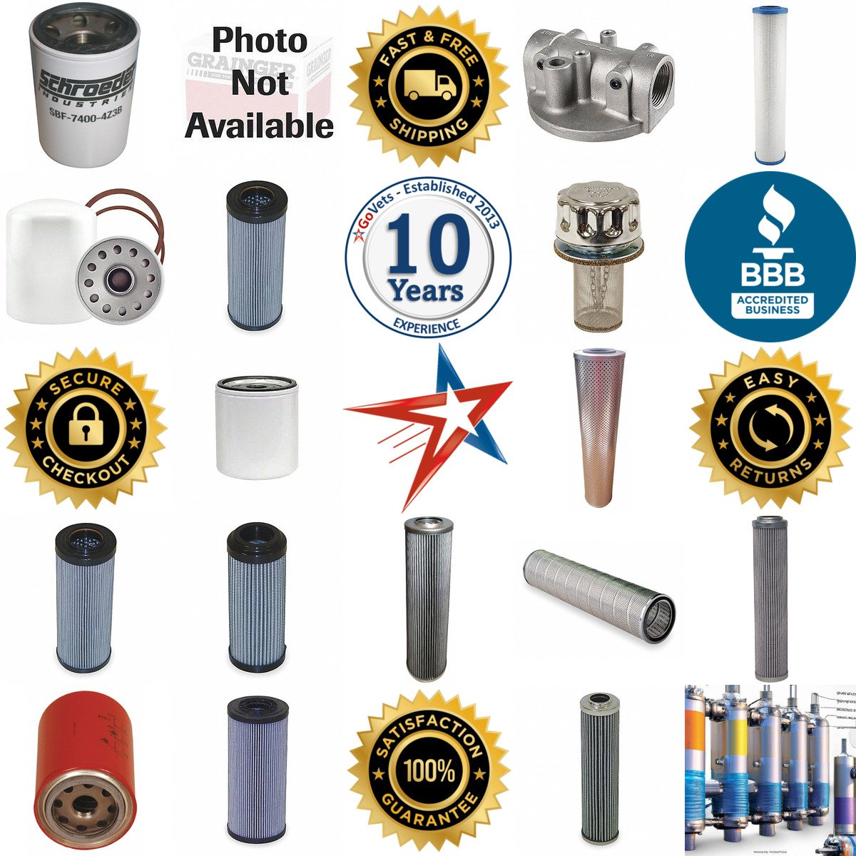 A selection of Hydraulic Filter Elements products on GoVets
