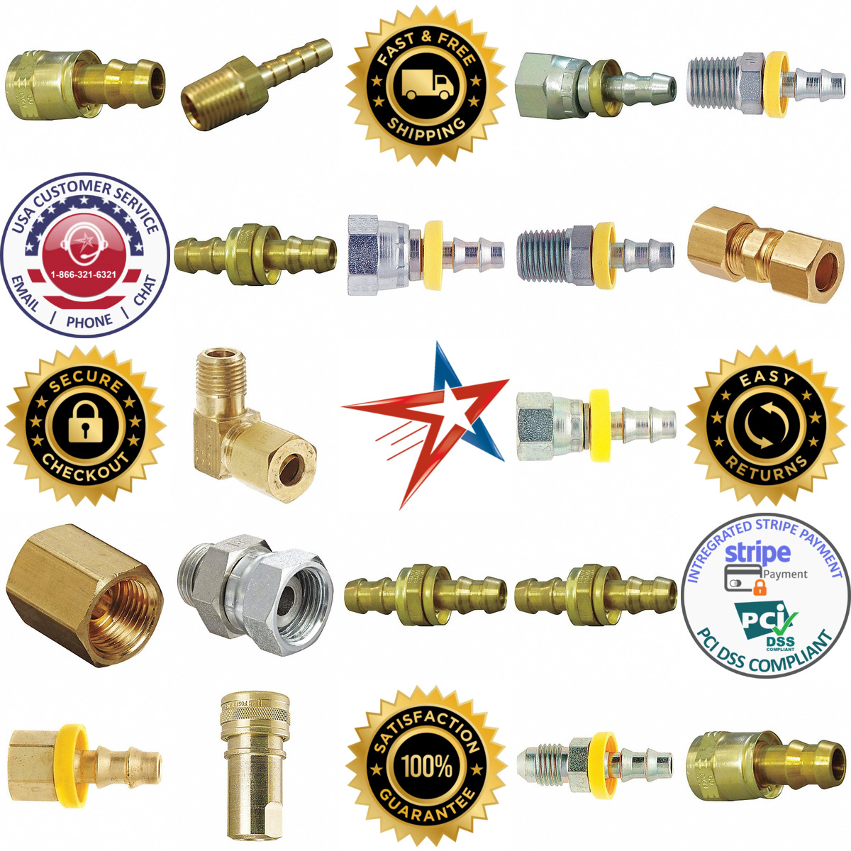 A selection of Barbed Hydraulic Hose Fittings products on GoVets