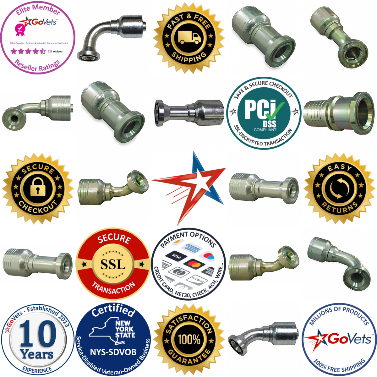 A selection of Hydraulic Flange Fittings products on GoVets