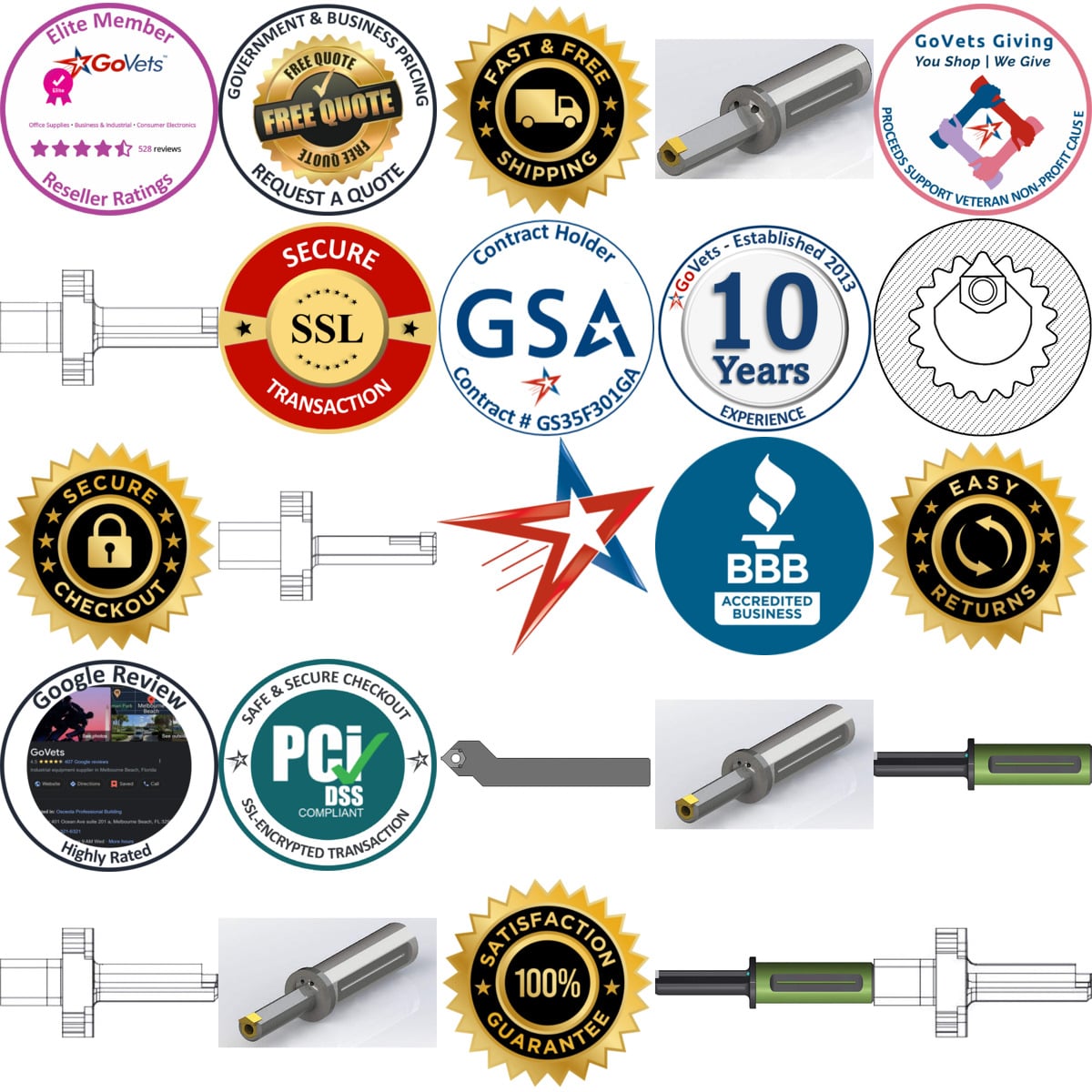 Millions of Products A selection of Indexable Broaching Toolholders products on GoVets