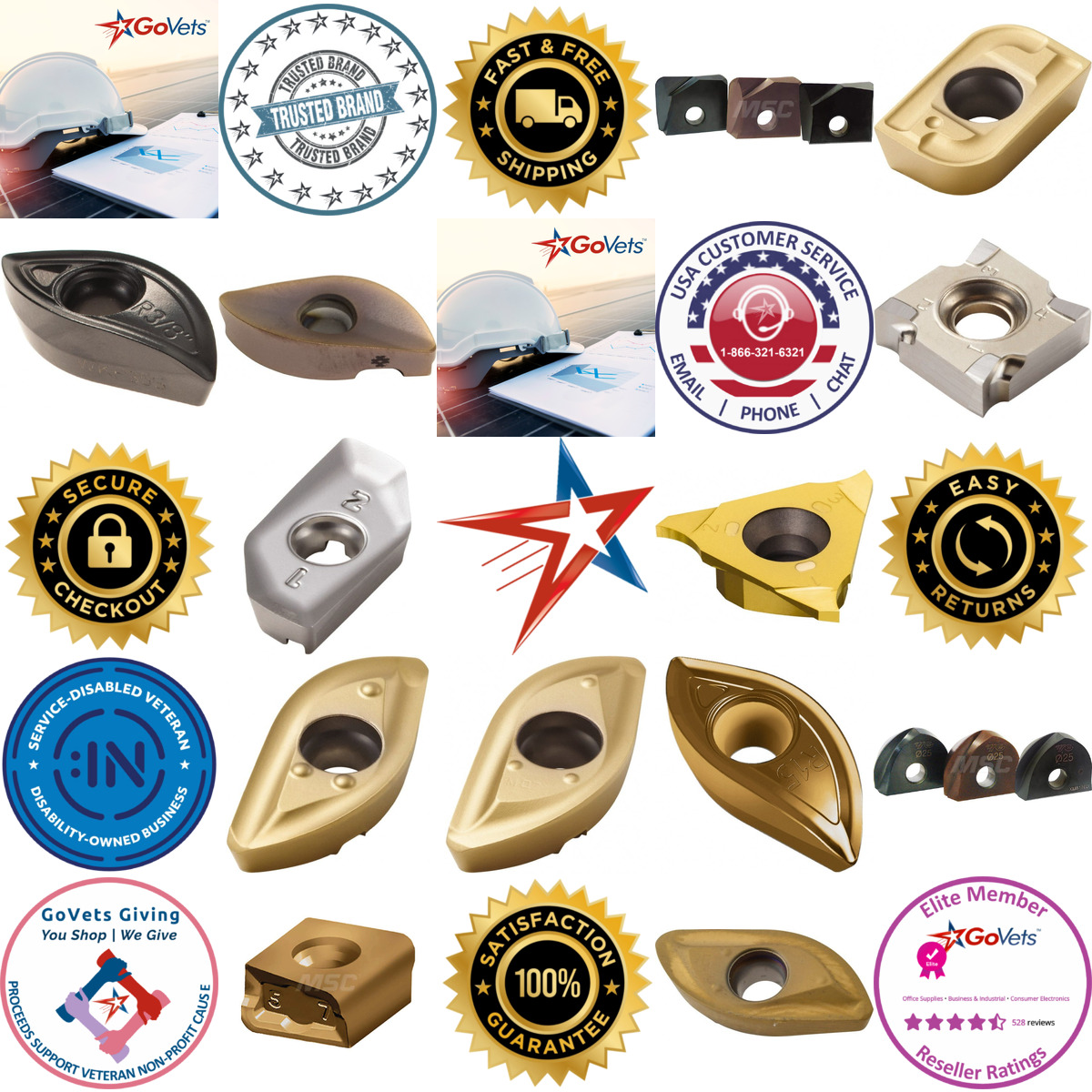 A selection of Indexable Ball Nose End Mills products on GoVets