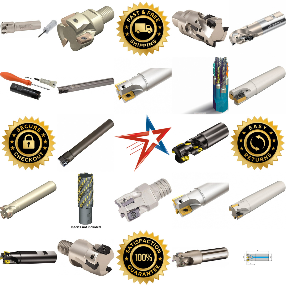 A selection of Indexable Square Shoulder End Mills products on GoVets