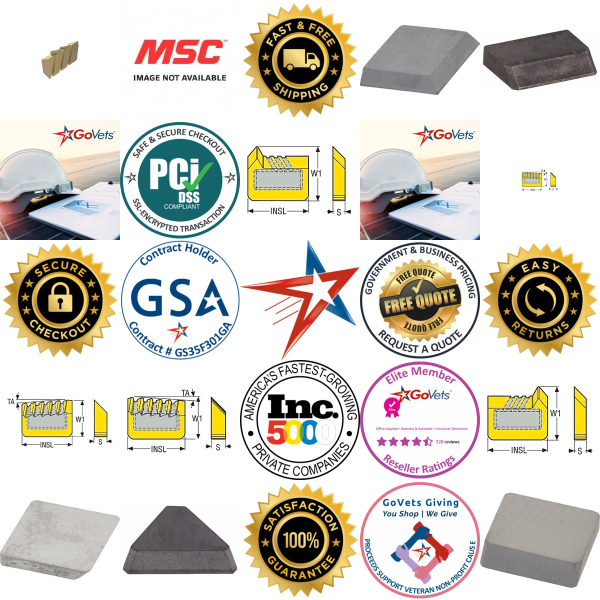 Millions of Products A selection of Chipbreakers For Indexables products on GoVets