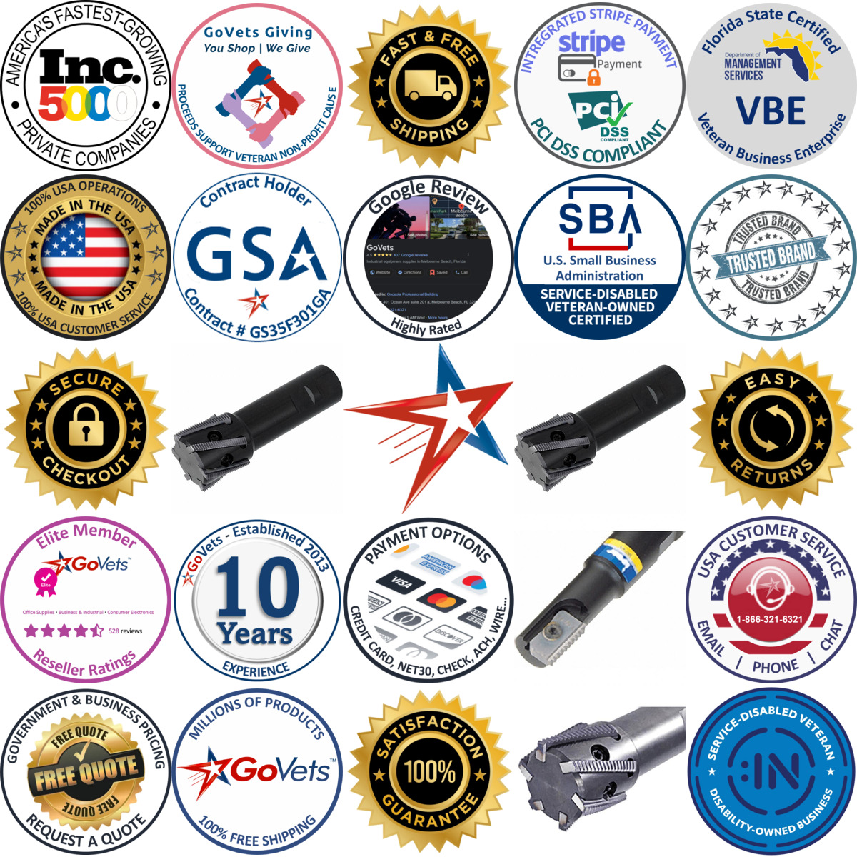 A selection of Iscar products on GoVets