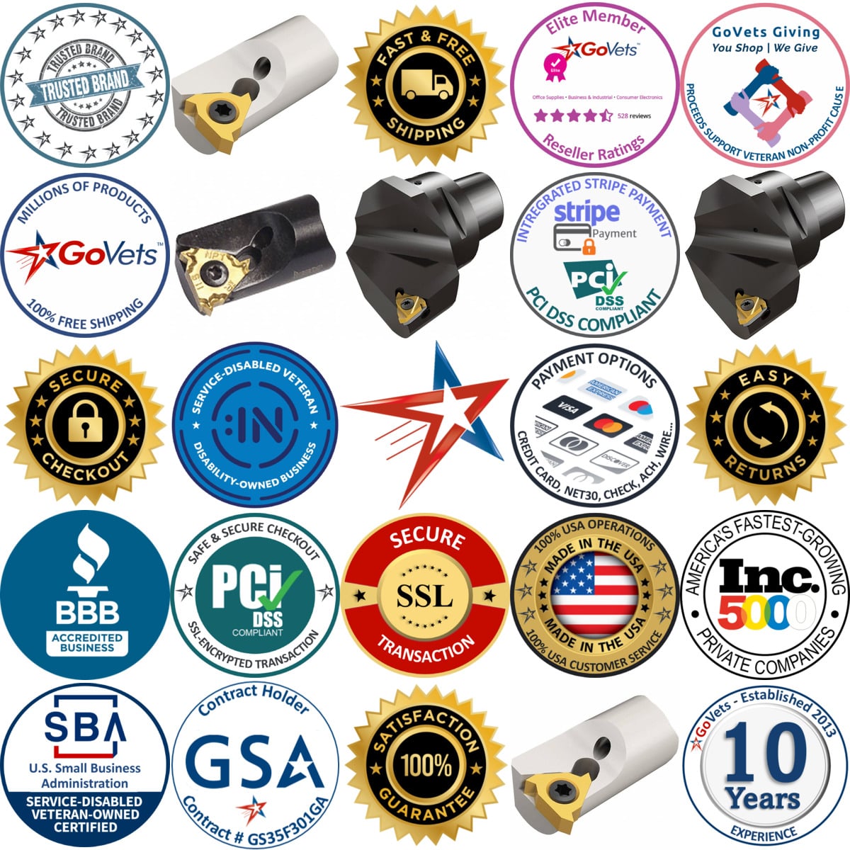 Millions of Products A selection of Iscar products on GoVets