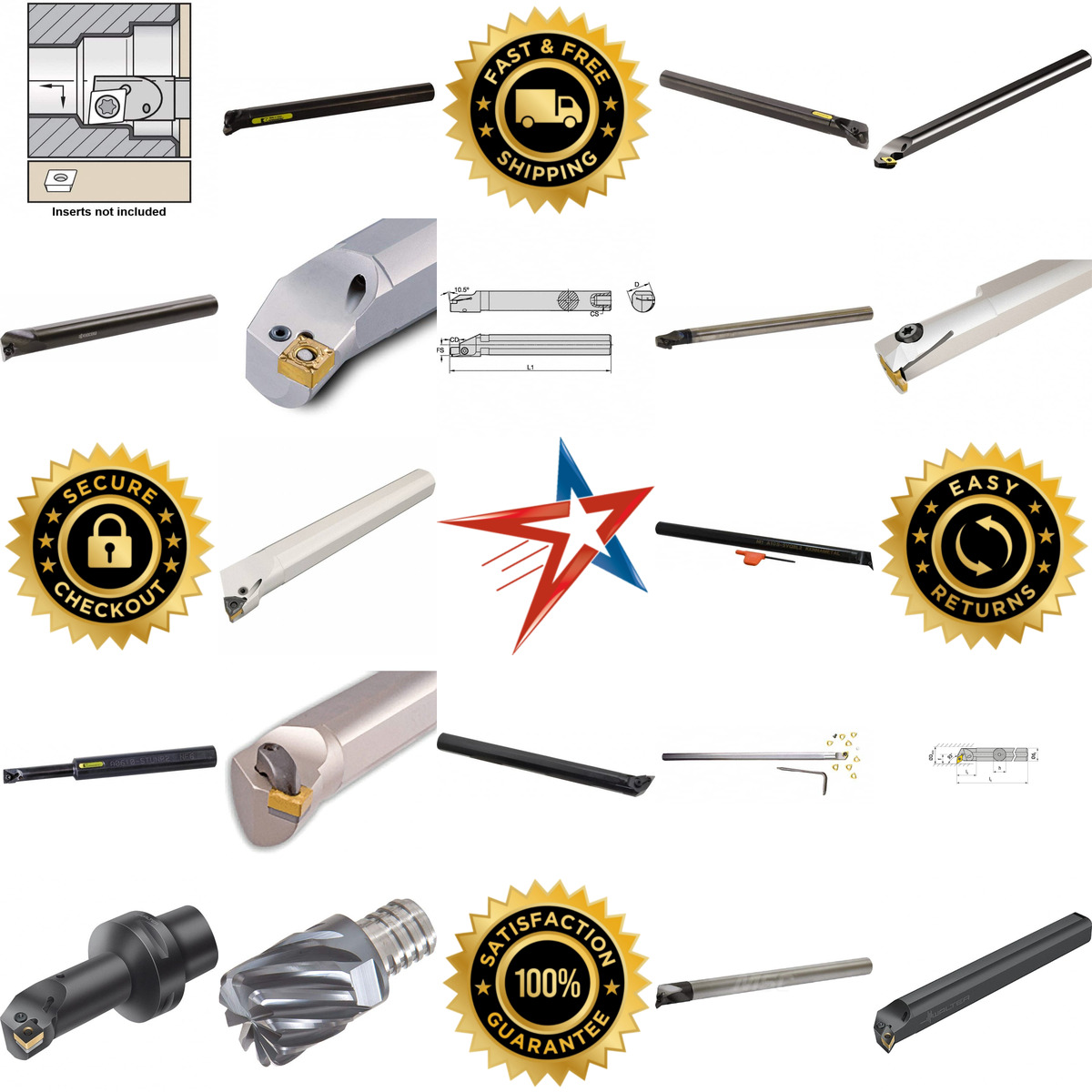 A selection of Indexable Boring Bars products on GoVets