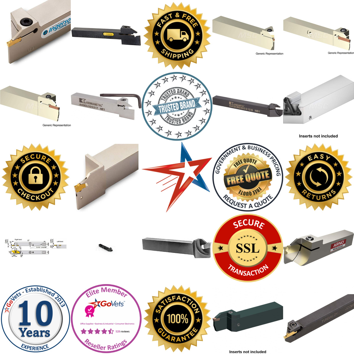A selection of Indexable Cut Off Toolholders products on GoVets
