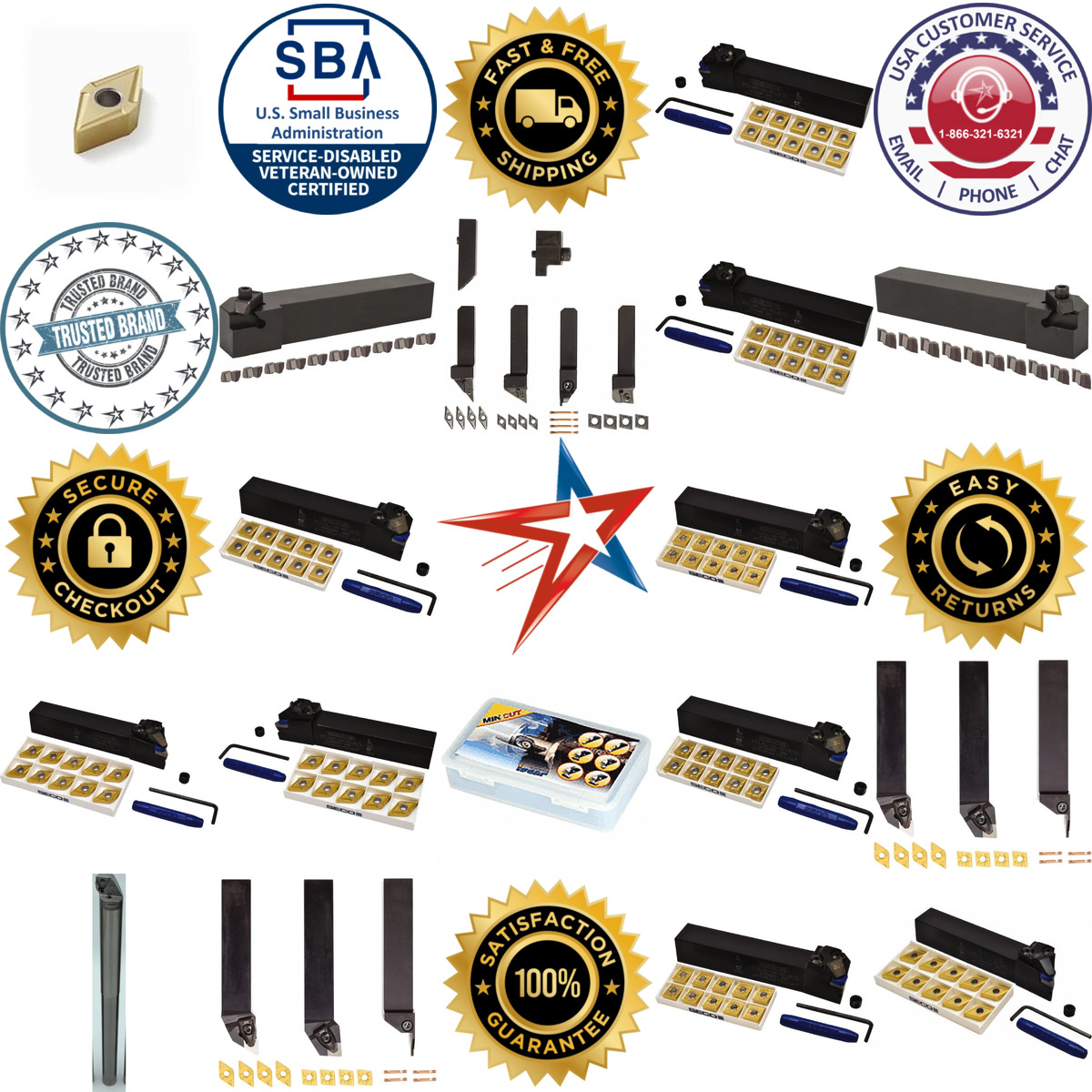 Millions of Products A selection of Indexable Turning Sets products on GoVets