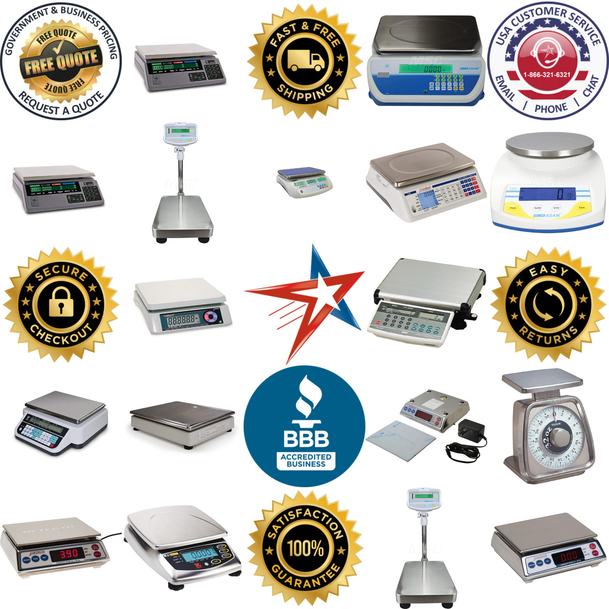 A selection of Portion Control and Counting Bench Scales products on GoVets