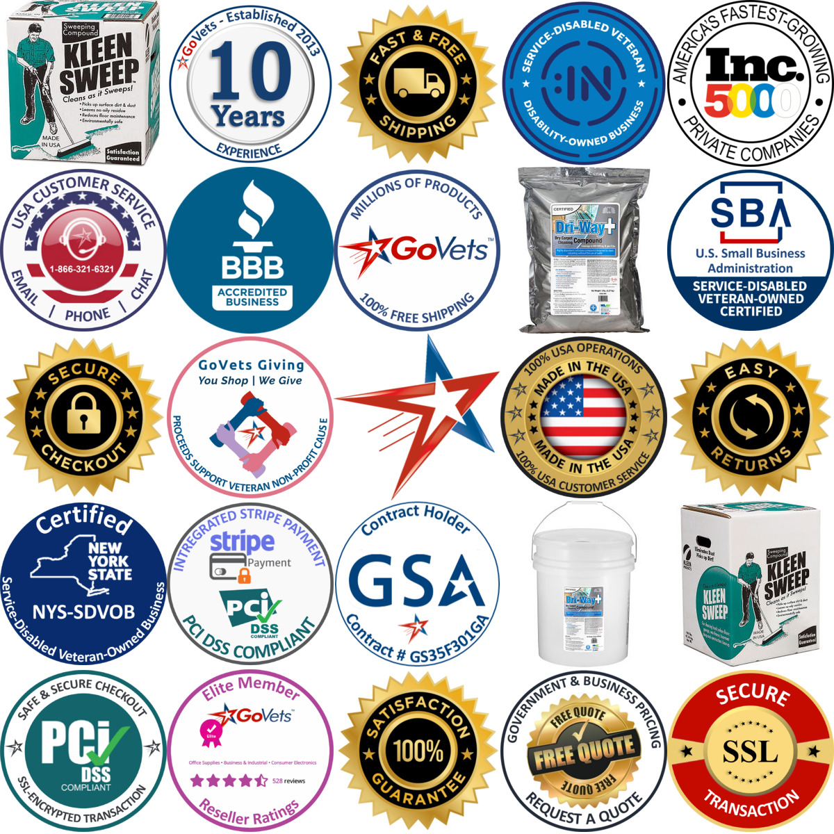 Millions of Products A selection of Sweeping Compound products on GoVets