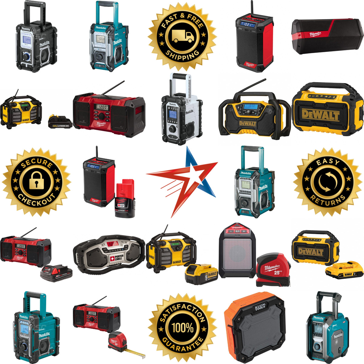 A selection of Job Site Radios products on GoVets