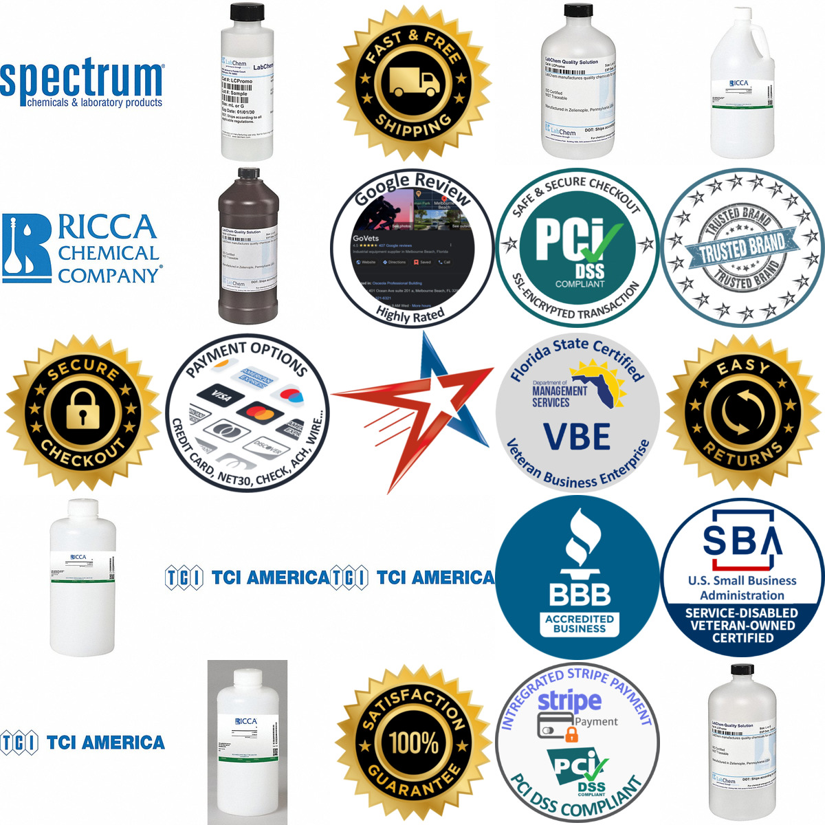 A selection of Lab Chemicals products on GoVets
