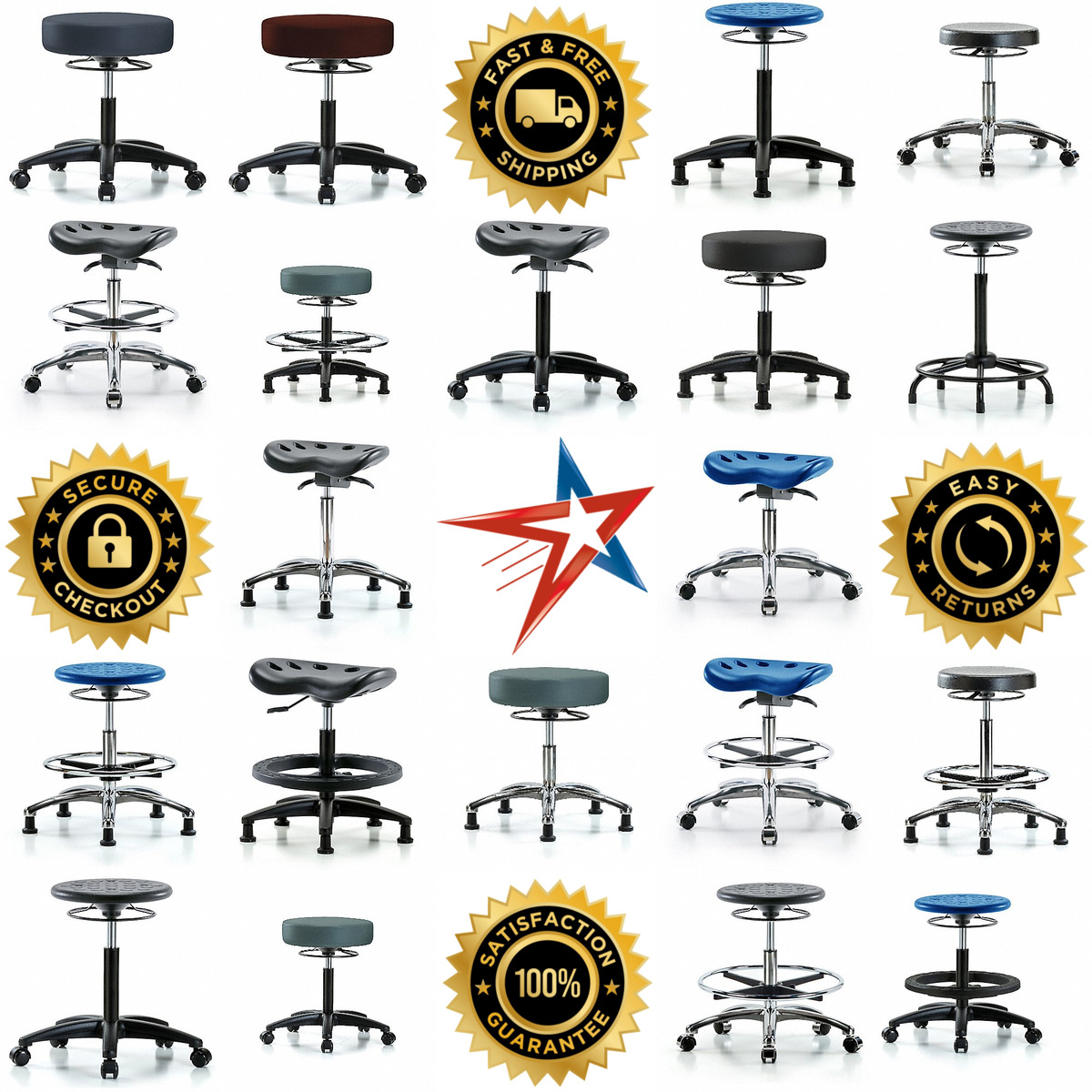 A selection of Esd and Cleanroom Stools products on GoVets