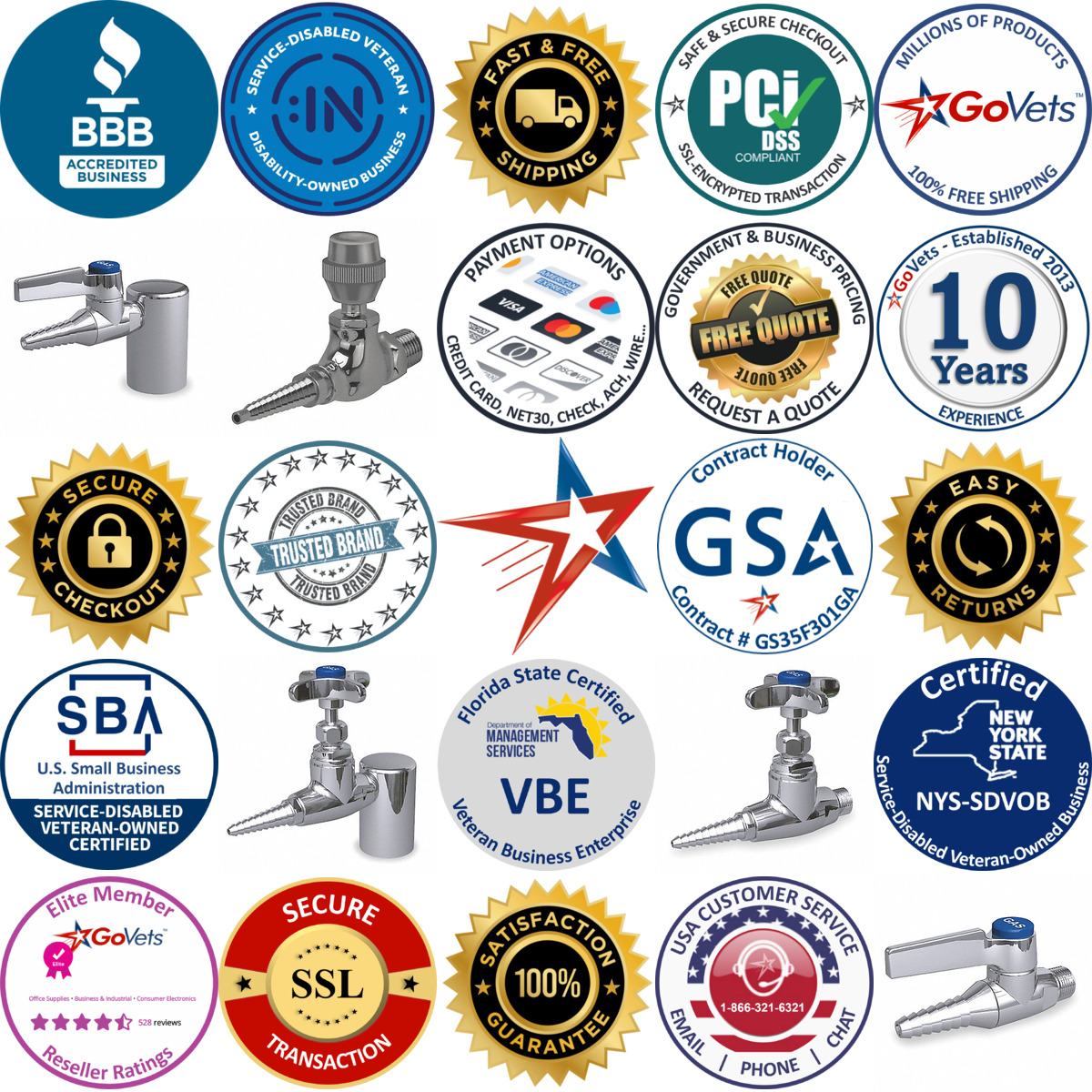 A selection of Lab Gas Valves products on GoVets