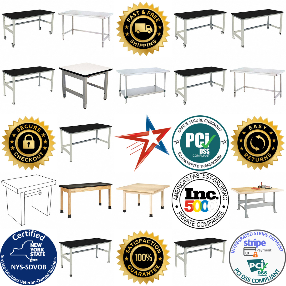 A selection of Lab Tables products on GoVets