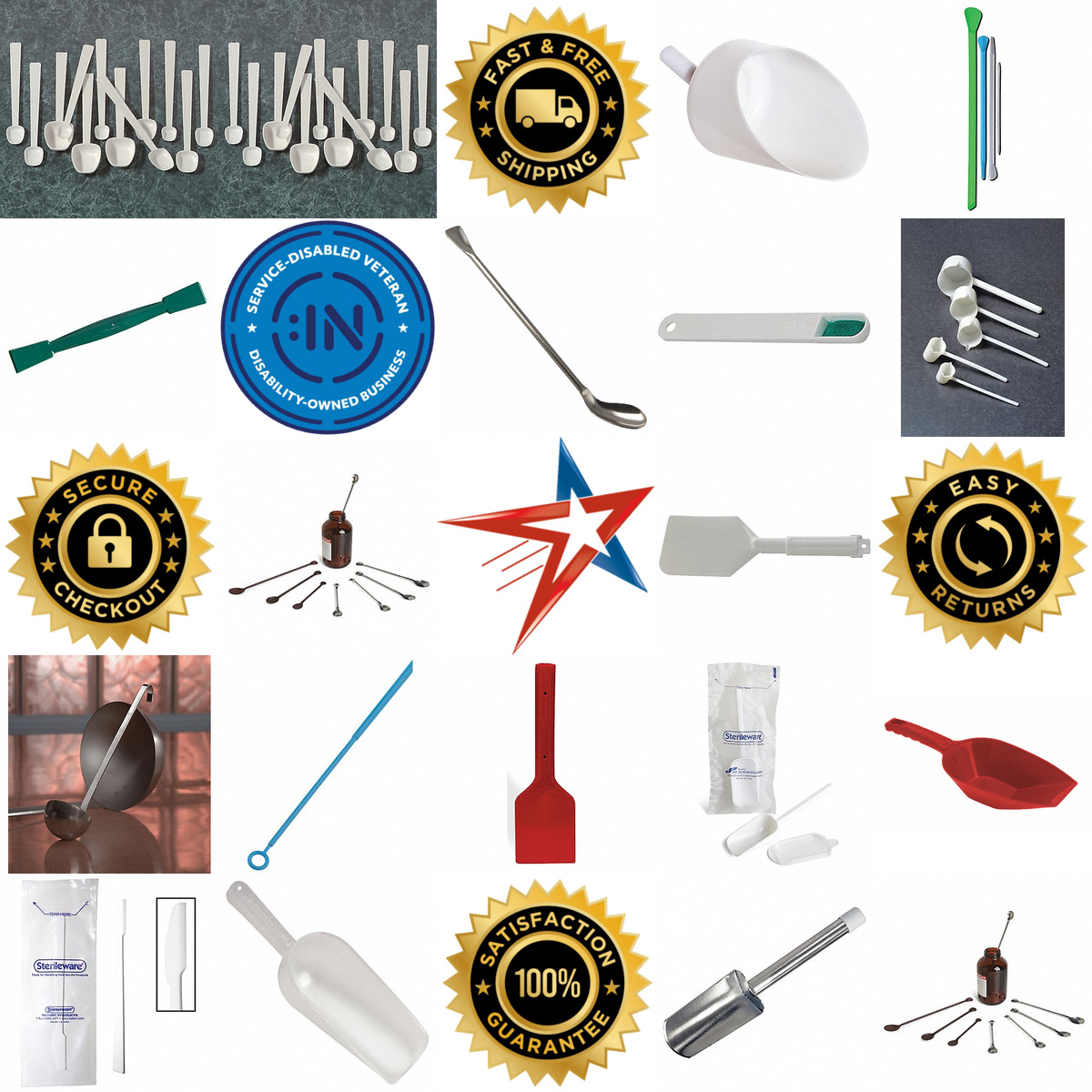 A selection of Laboratory Scoops Scrapers and Spoons products on GoVets