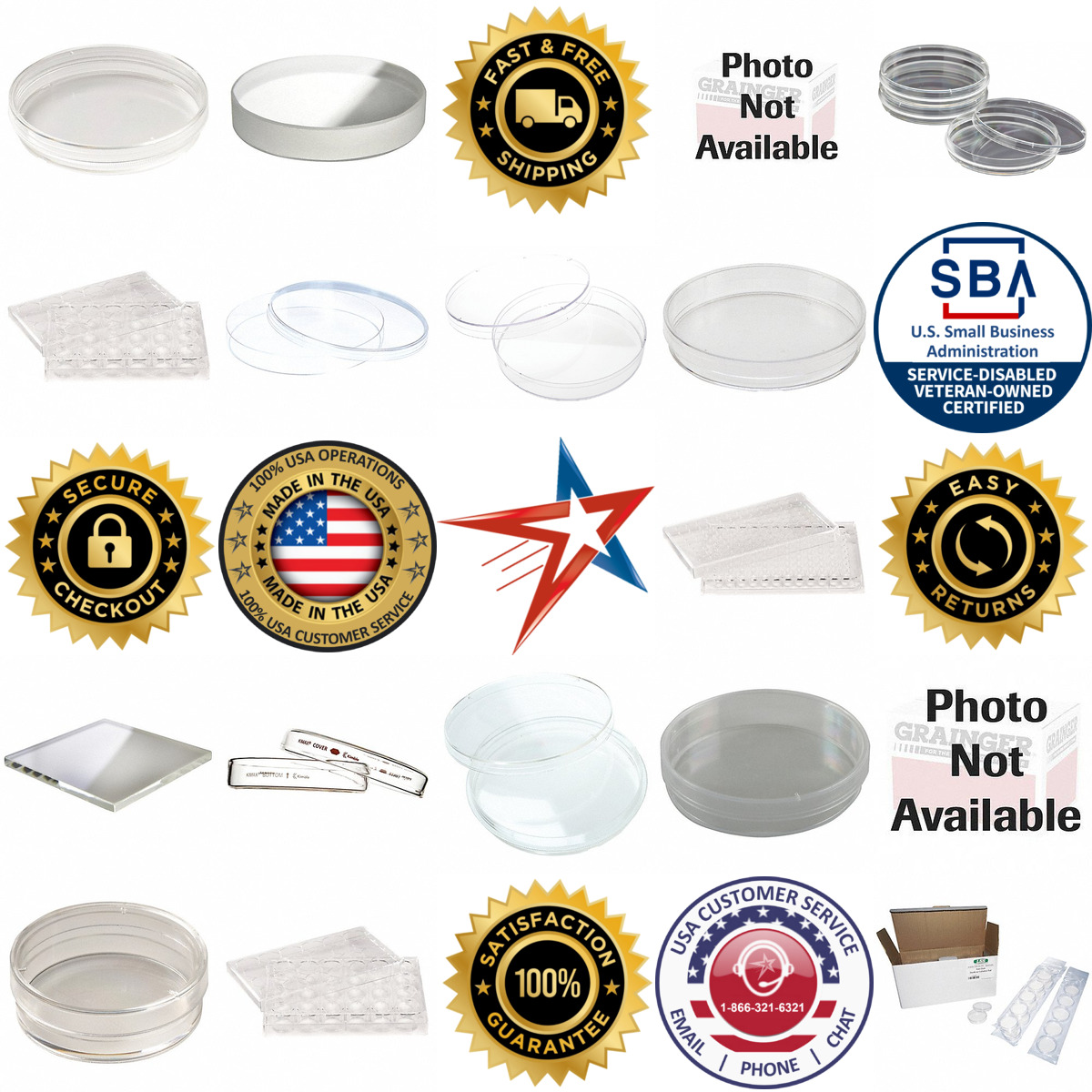 A selection of Dishes and Petri Dishes products on GoVets