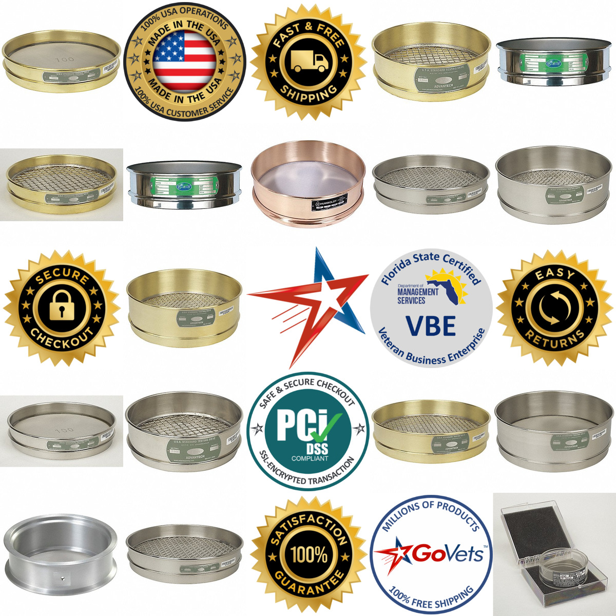 A selection of Wire Cloth Sieves products on GoVets