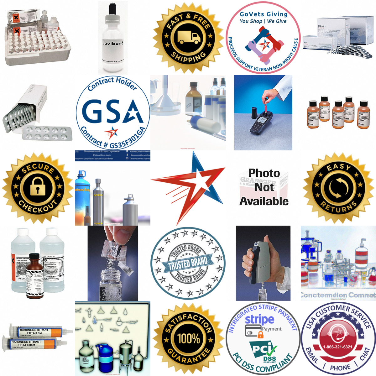 A selection of Reagents and Refills products on GoVets