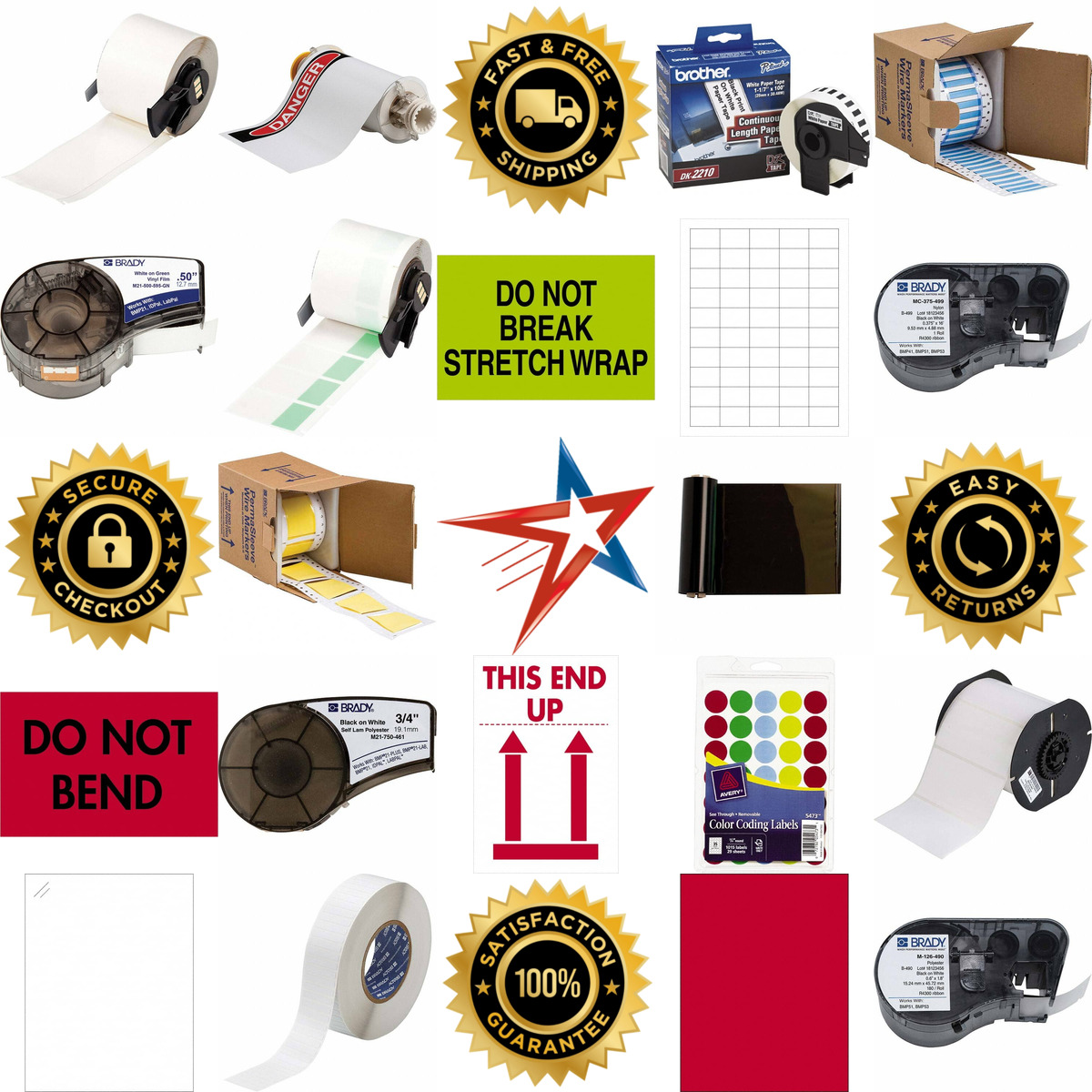 A selection of Labels Ribbons and Tapes products on GoVets