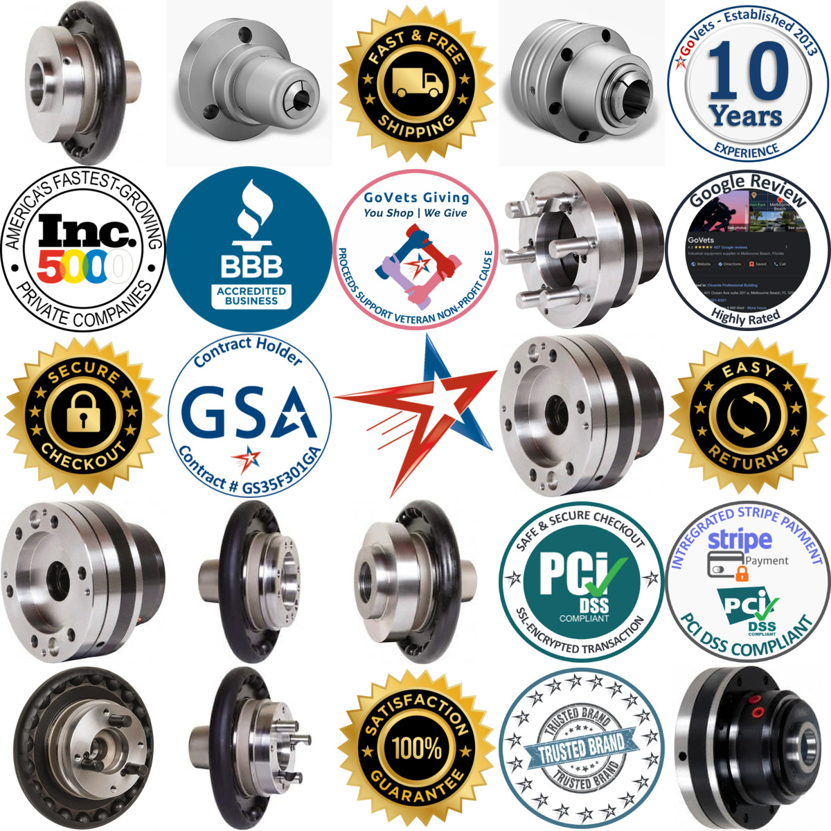A selection of Atlas Workholding products on GoVets
