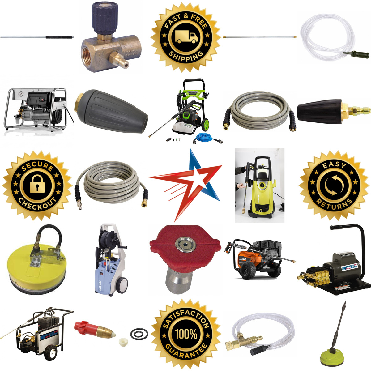 A selection of Pressure Washers Nozzles and Accessories products on GoVets