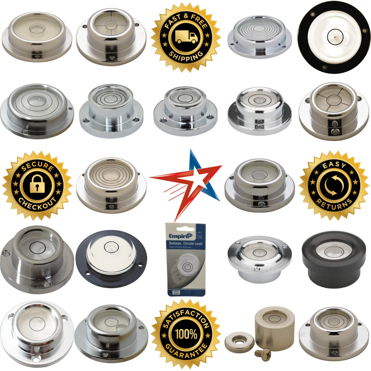 A selection of Bulls Eye Circular Levels products on GoVets