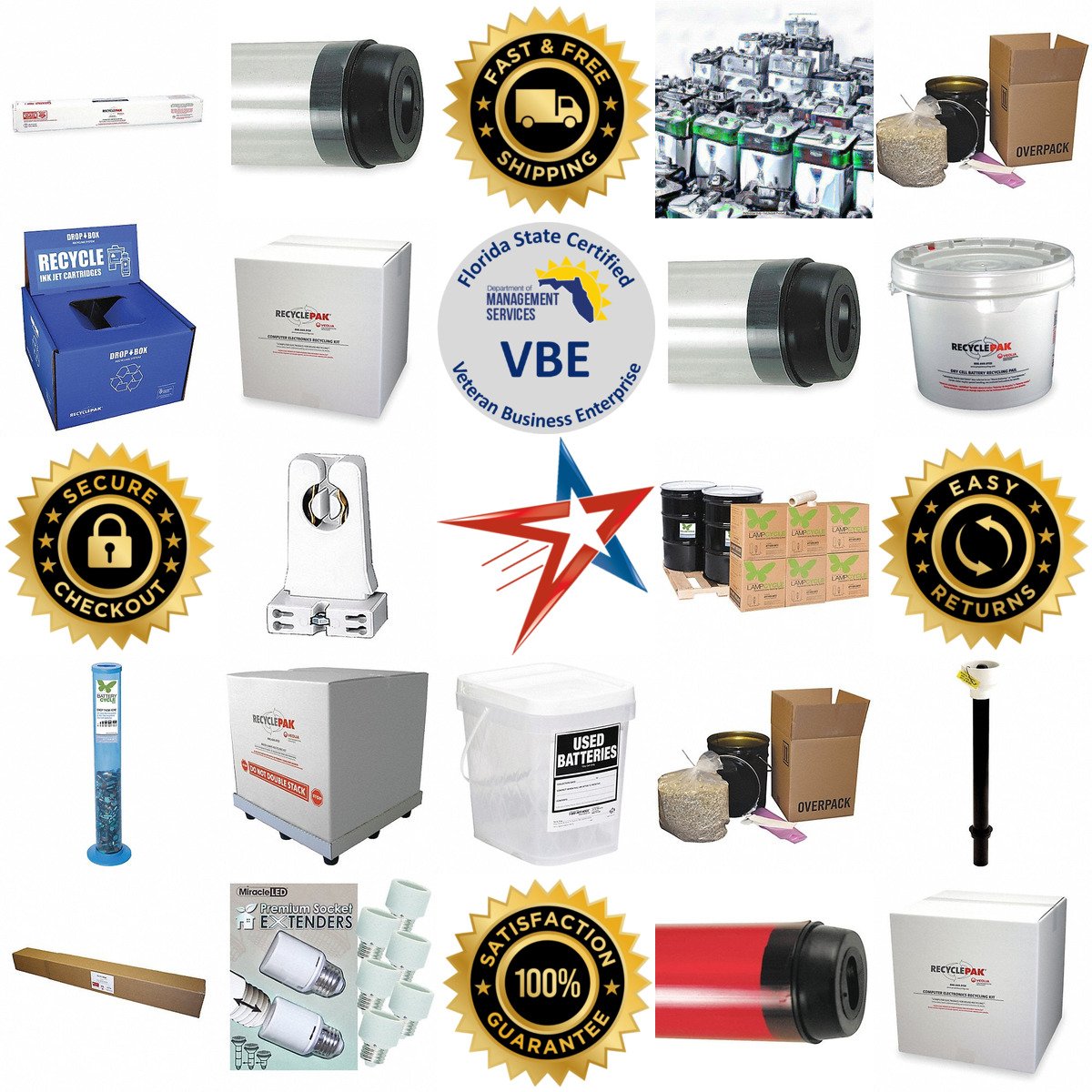 A selection of Bulb and Lamp Recycling products on GoVets