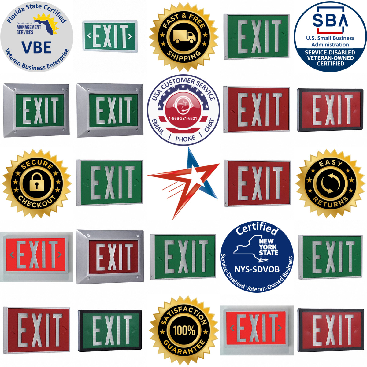 A selection of Chemically Self Luminous Exit Signs products on GoVets
