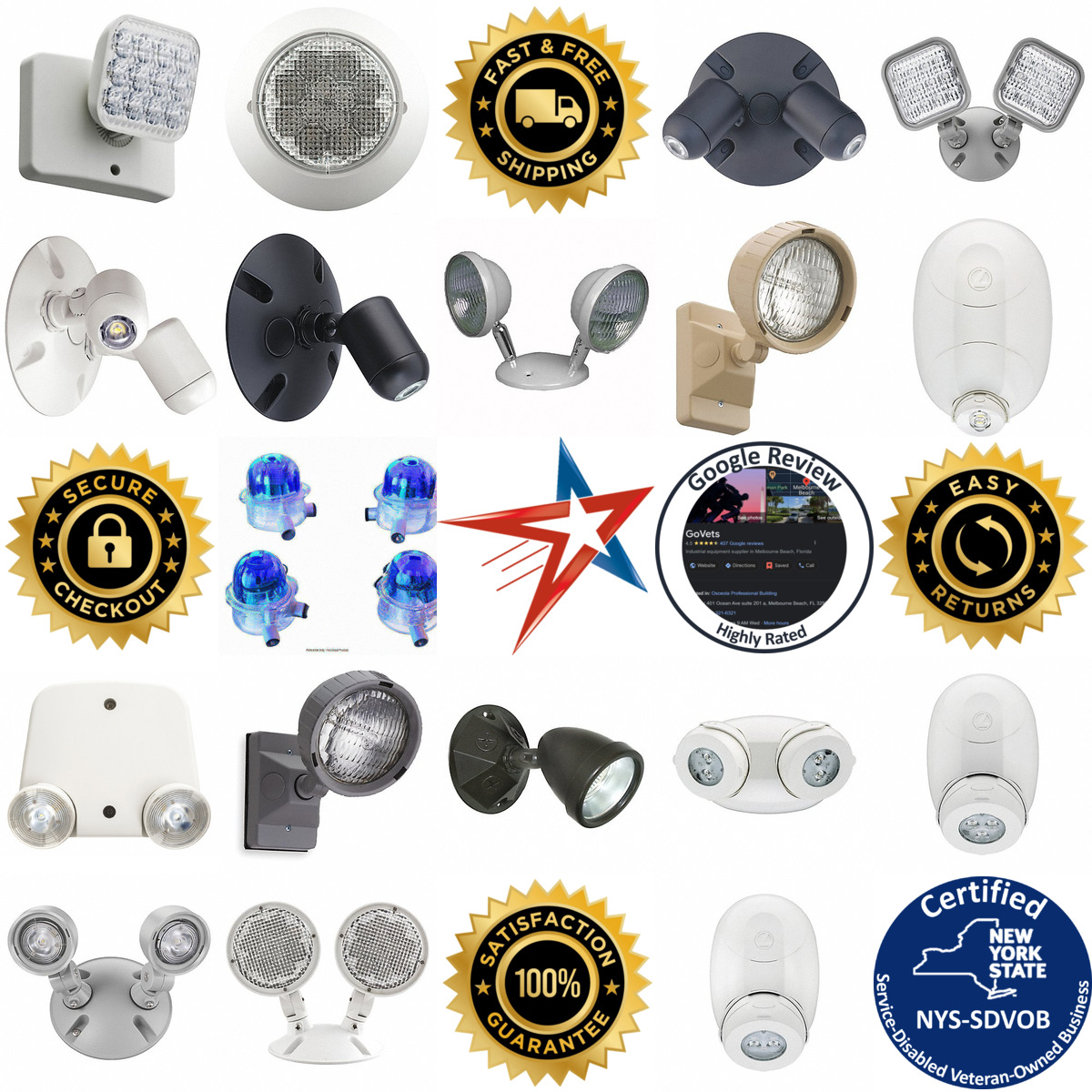A selection of Emergency Lighting Lamp Heads products on GoVets