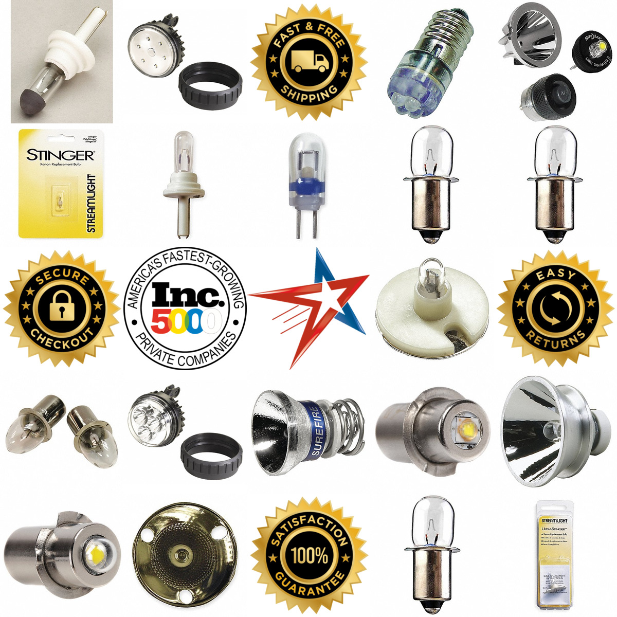A selection of Flashlight Bulbs and Lamp Kits products on GoVets