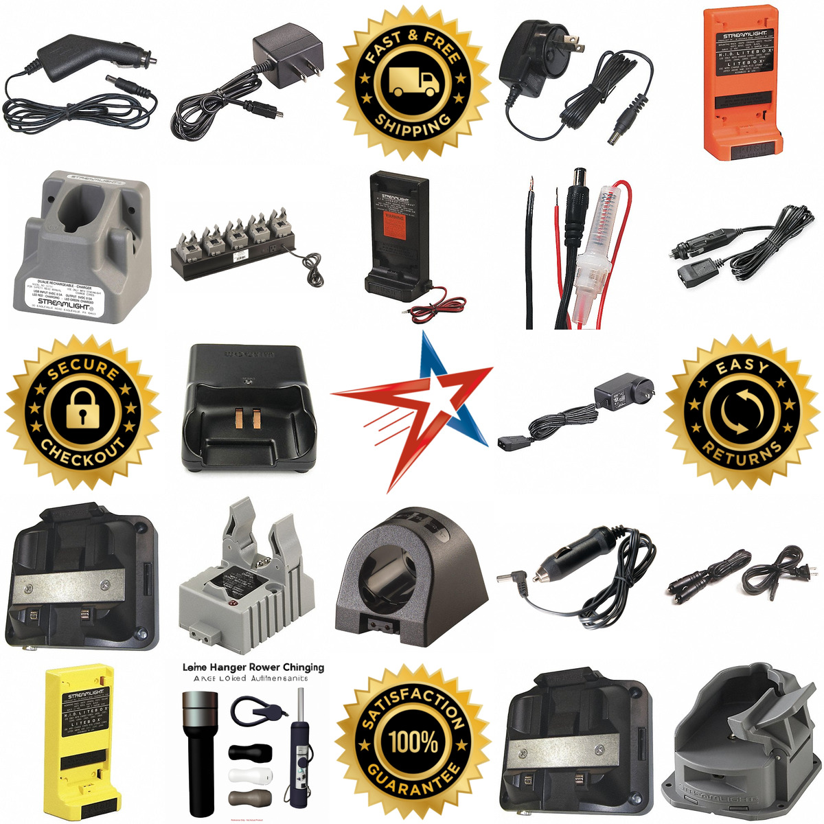 A selection of Flashlight Chargers and Charging Accessories products on GoVets