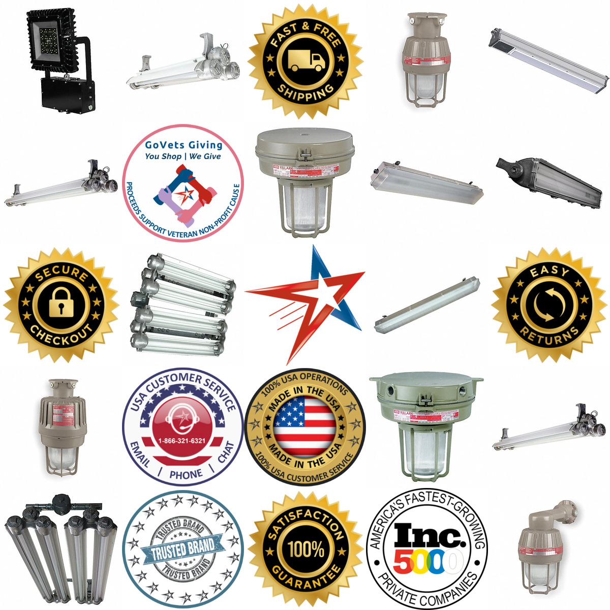 A selection of Hazardous Location Lighting Fixtures products on GoVets