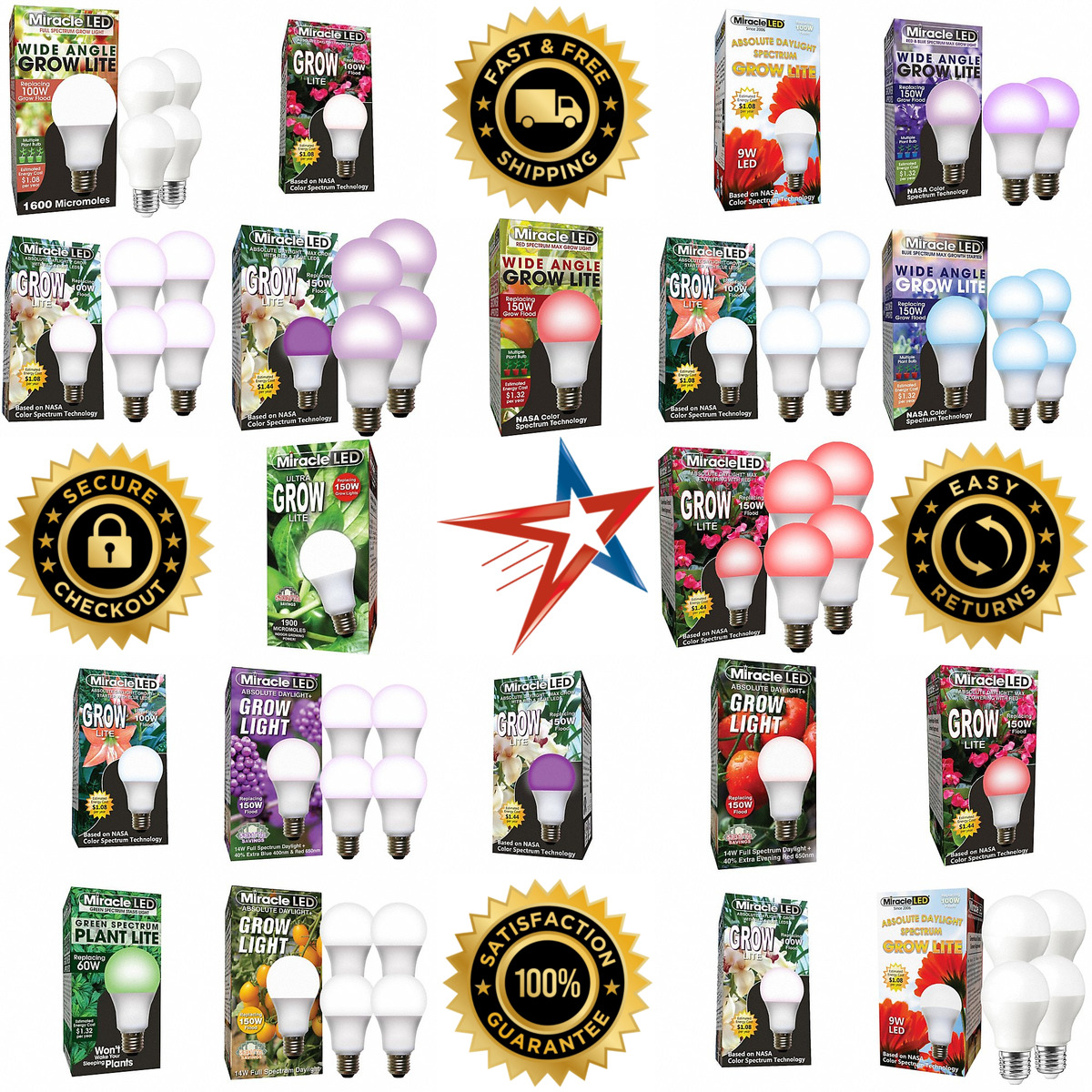 A selection of Grow Light Bulbs products on GoVets