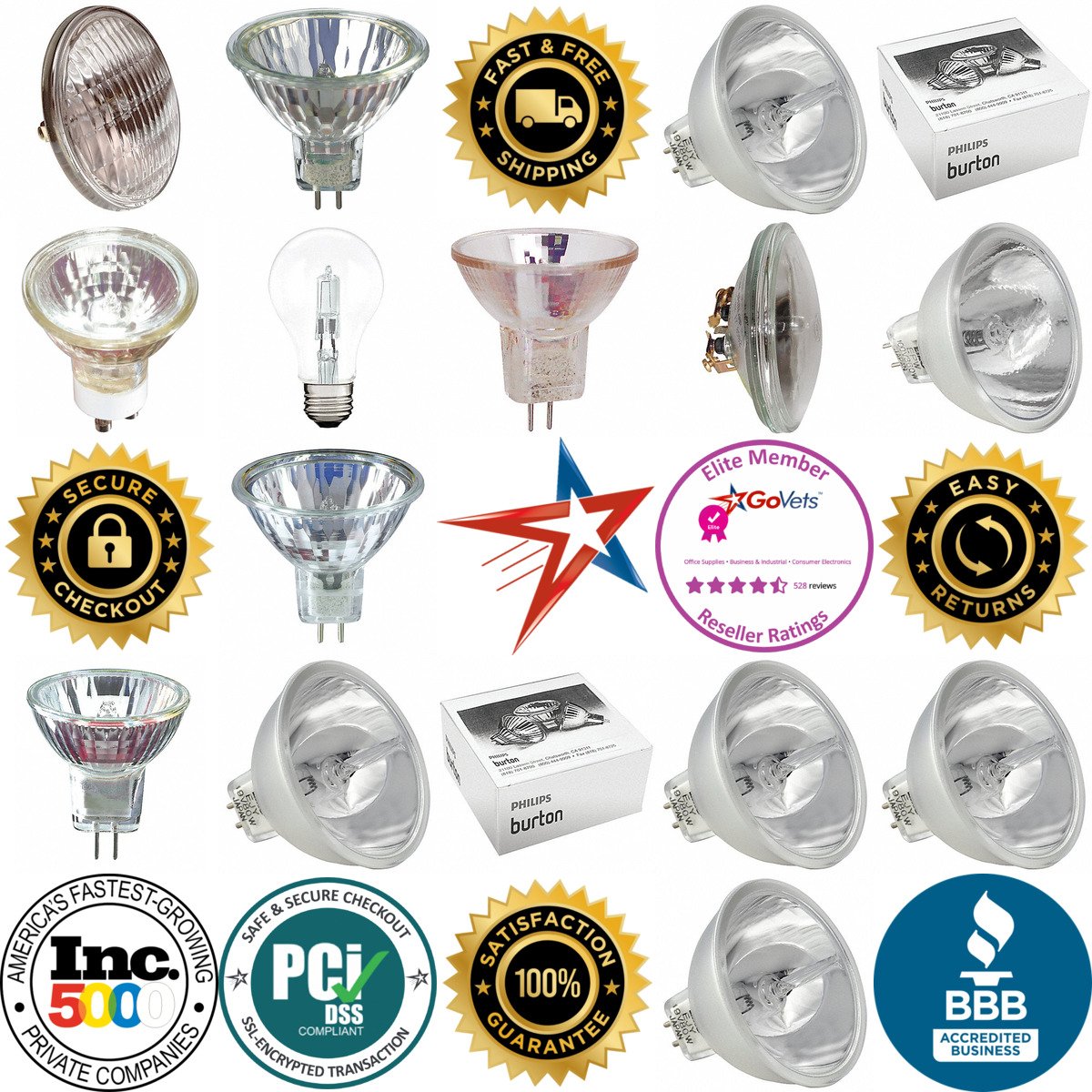 A selection of Halogen Lamps and Bulbs products on GoVets