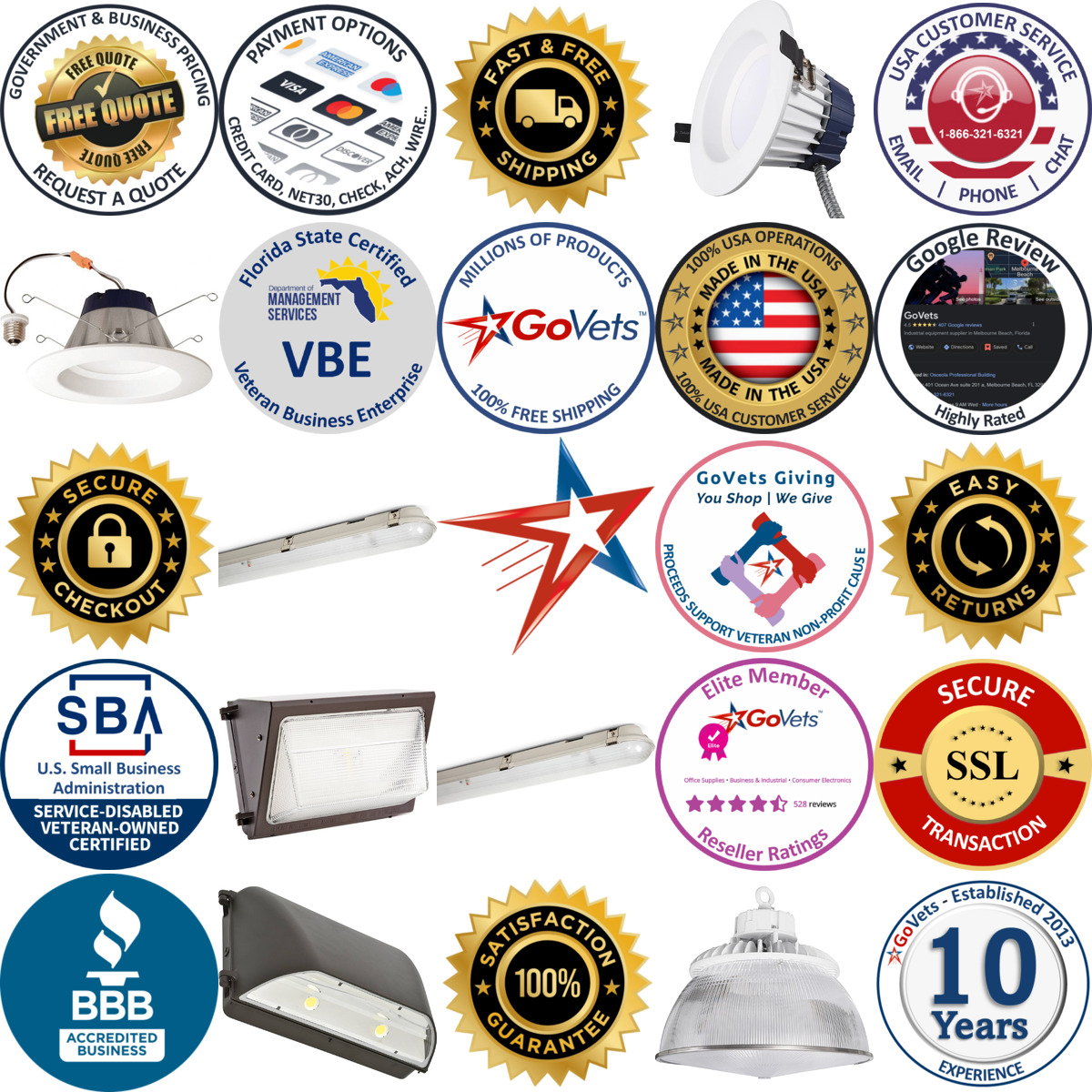 A selection of Lamps and Light Bulbs products on GoVets