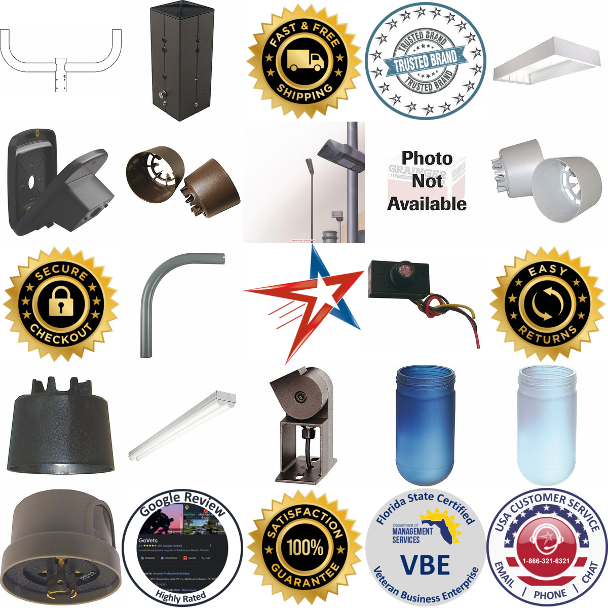 A selection of Area and Roadway Lighting Fixture Accessories products on GoVets