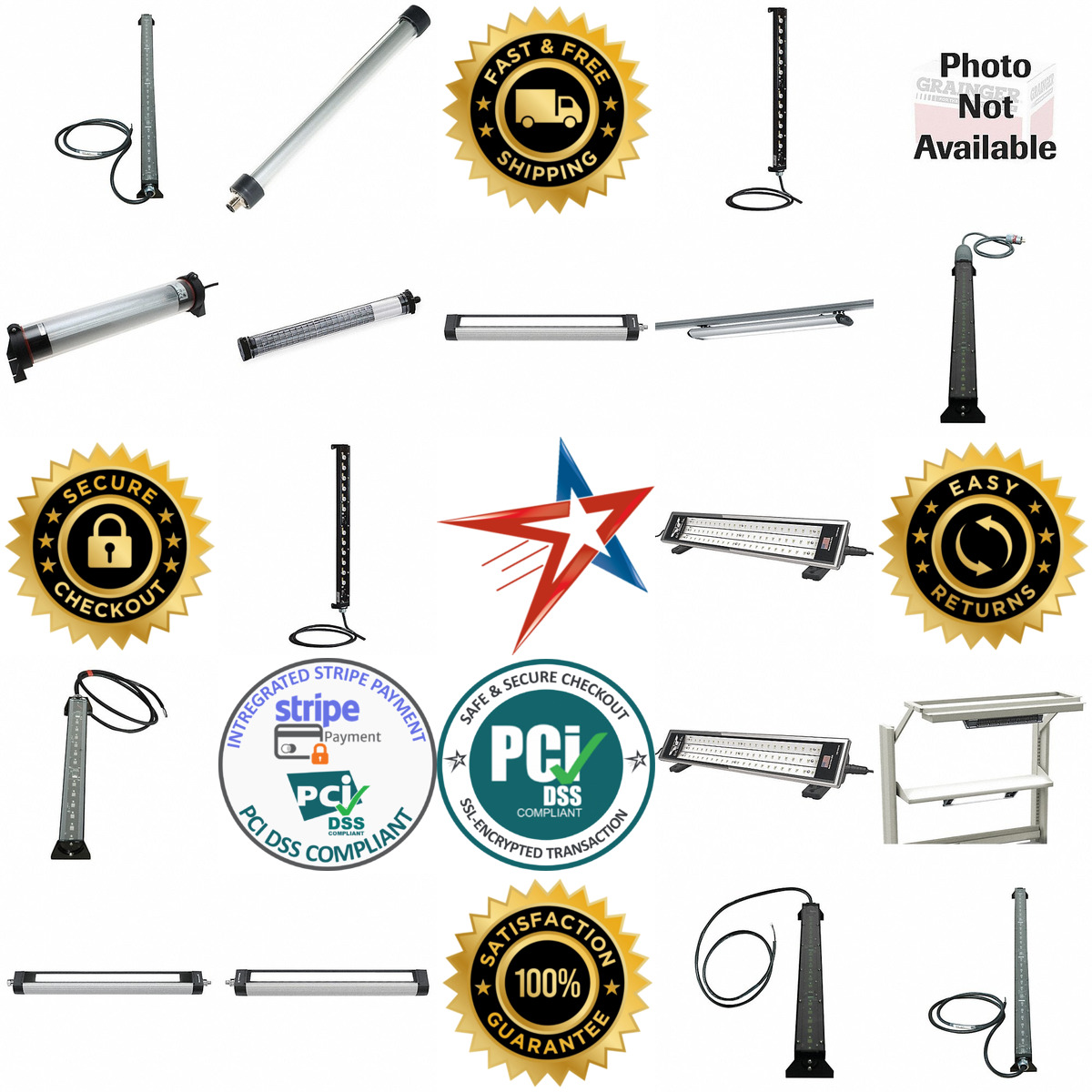 A selection of Linear Machine Tool and Task Lights products on GoVets