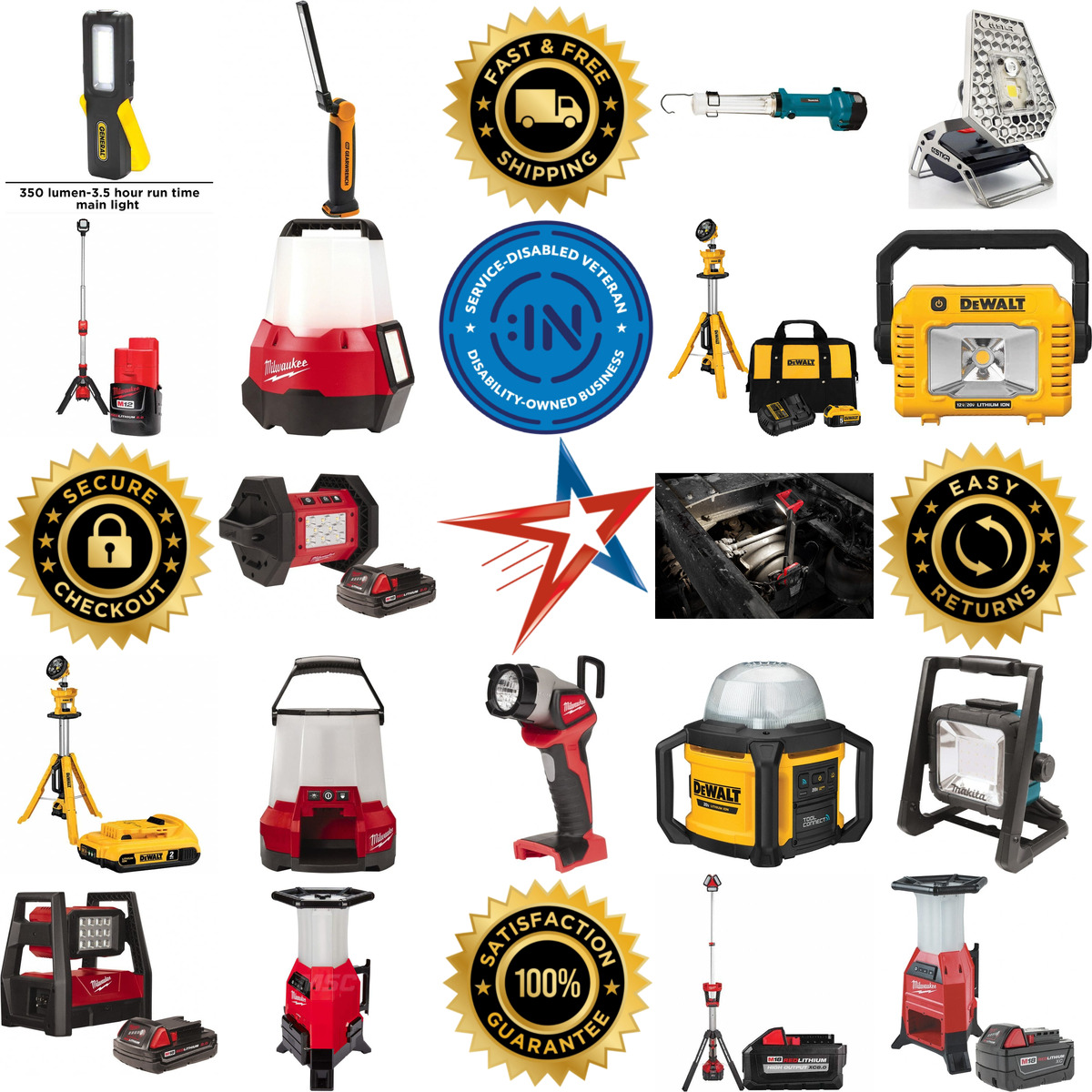 A selection of Cordless Work Lights products on GoVets