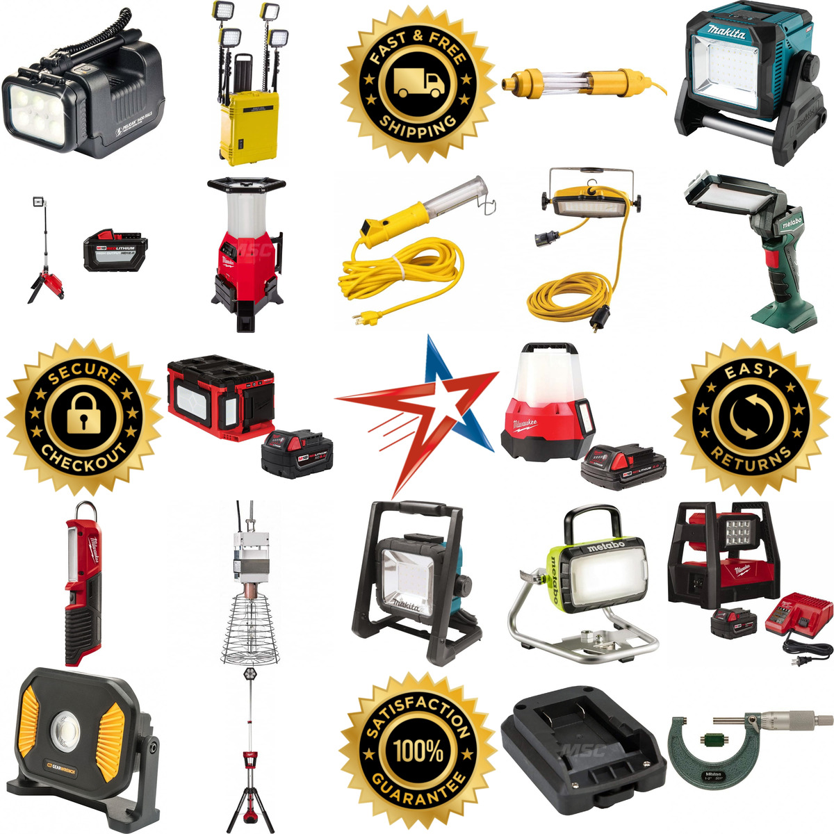 Millions of Products A selection of Work Lights products on GoVets