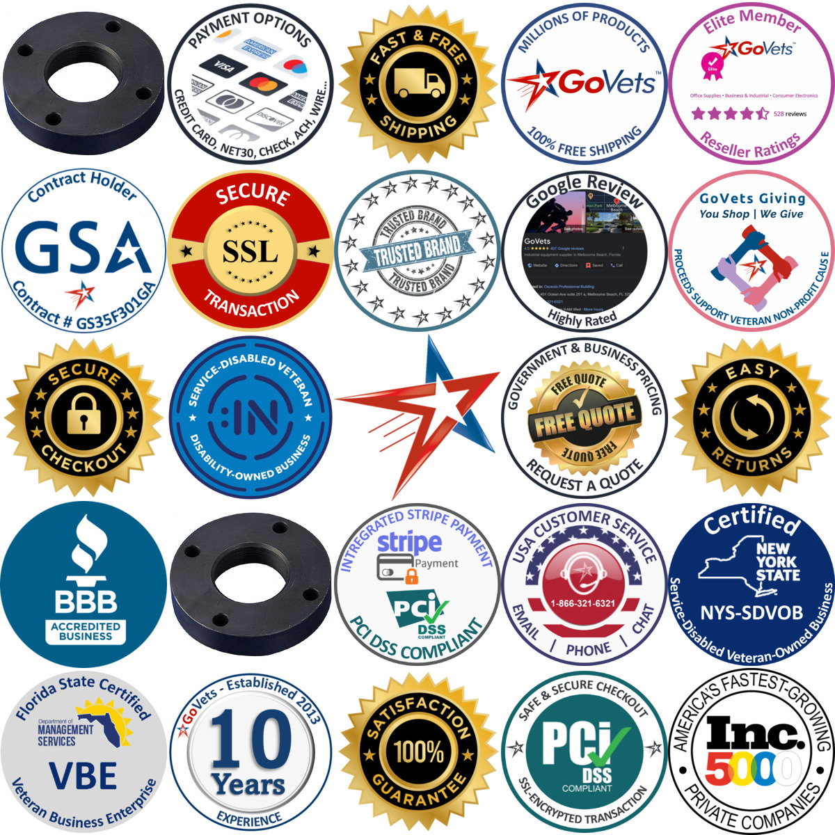 A selection of Trapezoidal Precision Acme Mounting Flanges products on GoVets