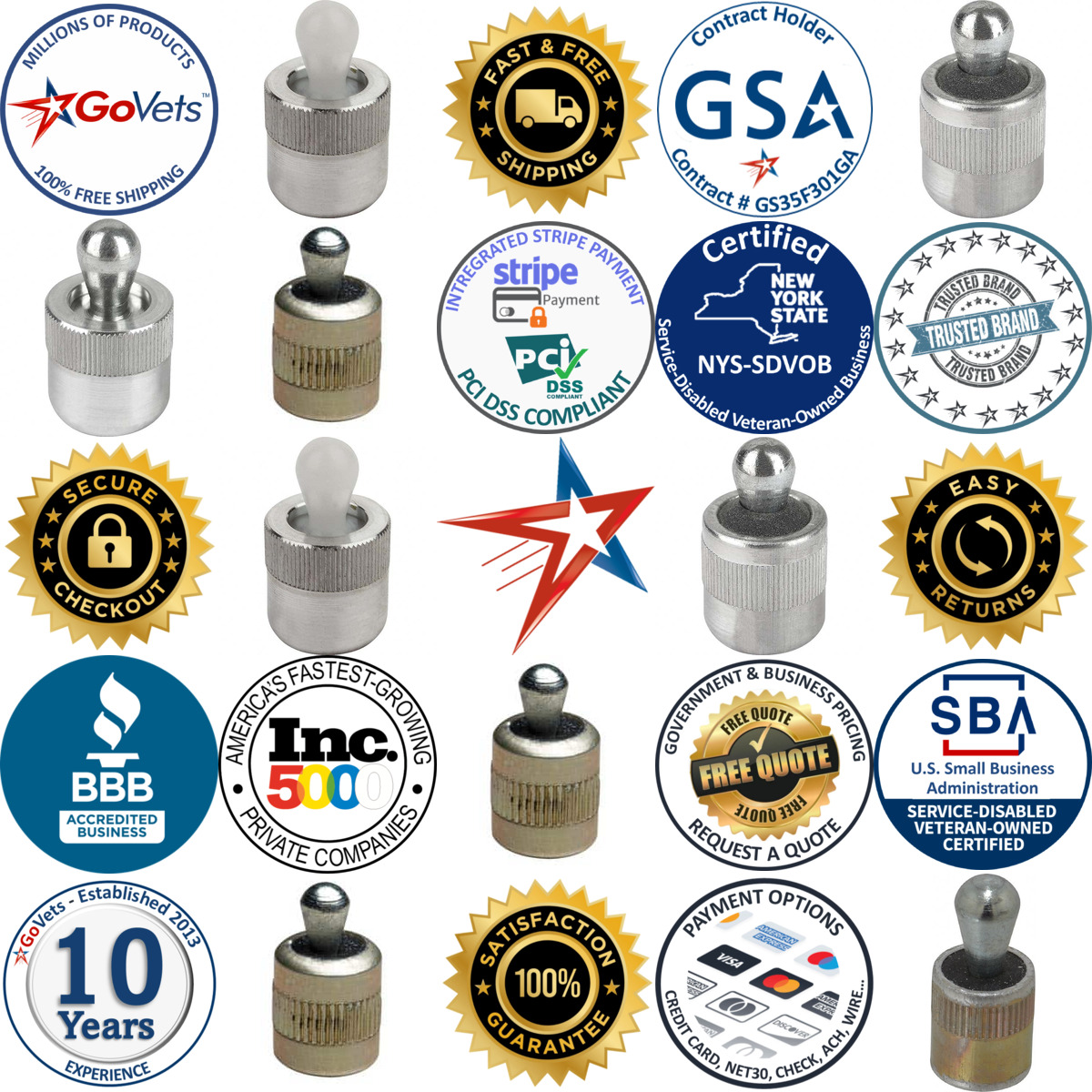 Millions of Products A selection of Spring Locating Pins products on GoVets