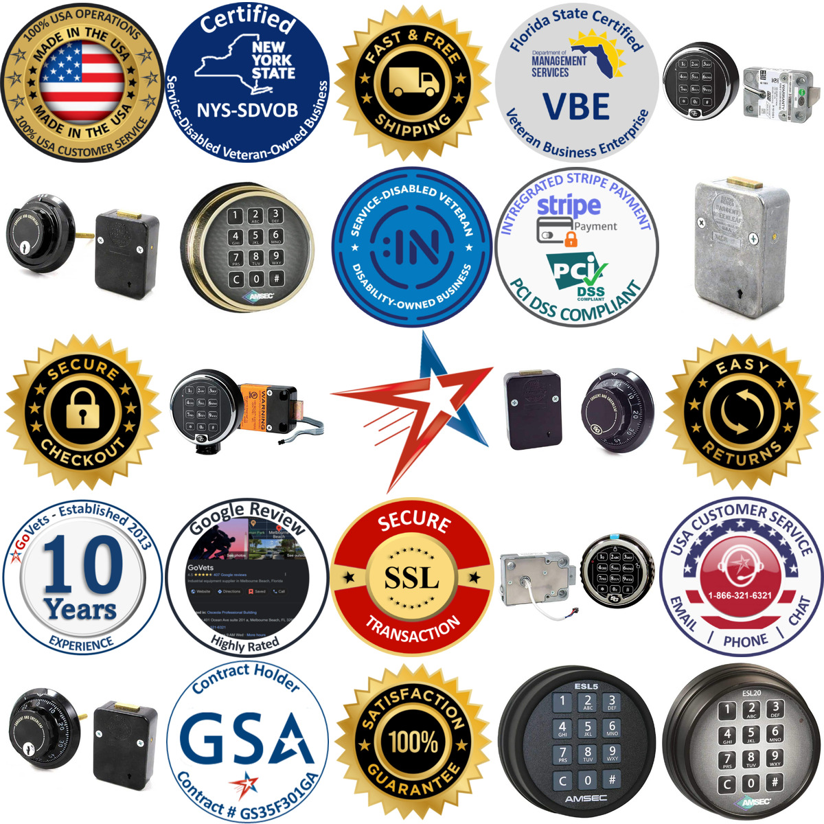 A selection of Safe Locks products on GoVets