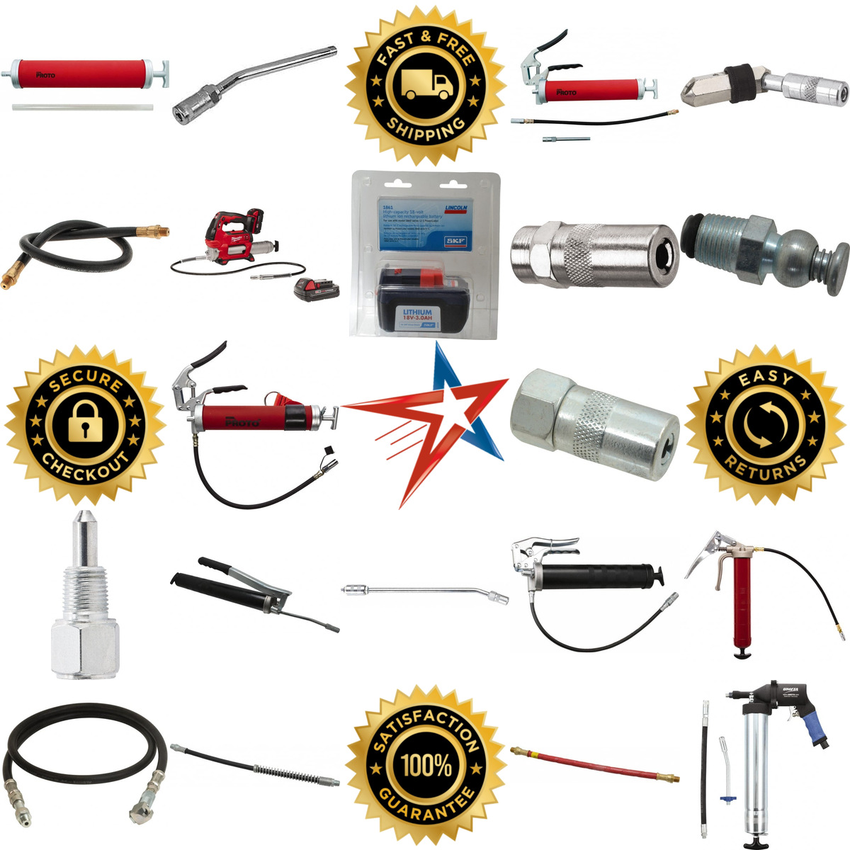 A selection of Grease Guns Hose and Accessories products on GoVets