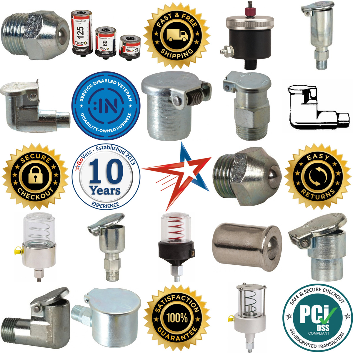 A selection of Oil Cups Grease Cups and Oil Hole Covers products on GoVets
