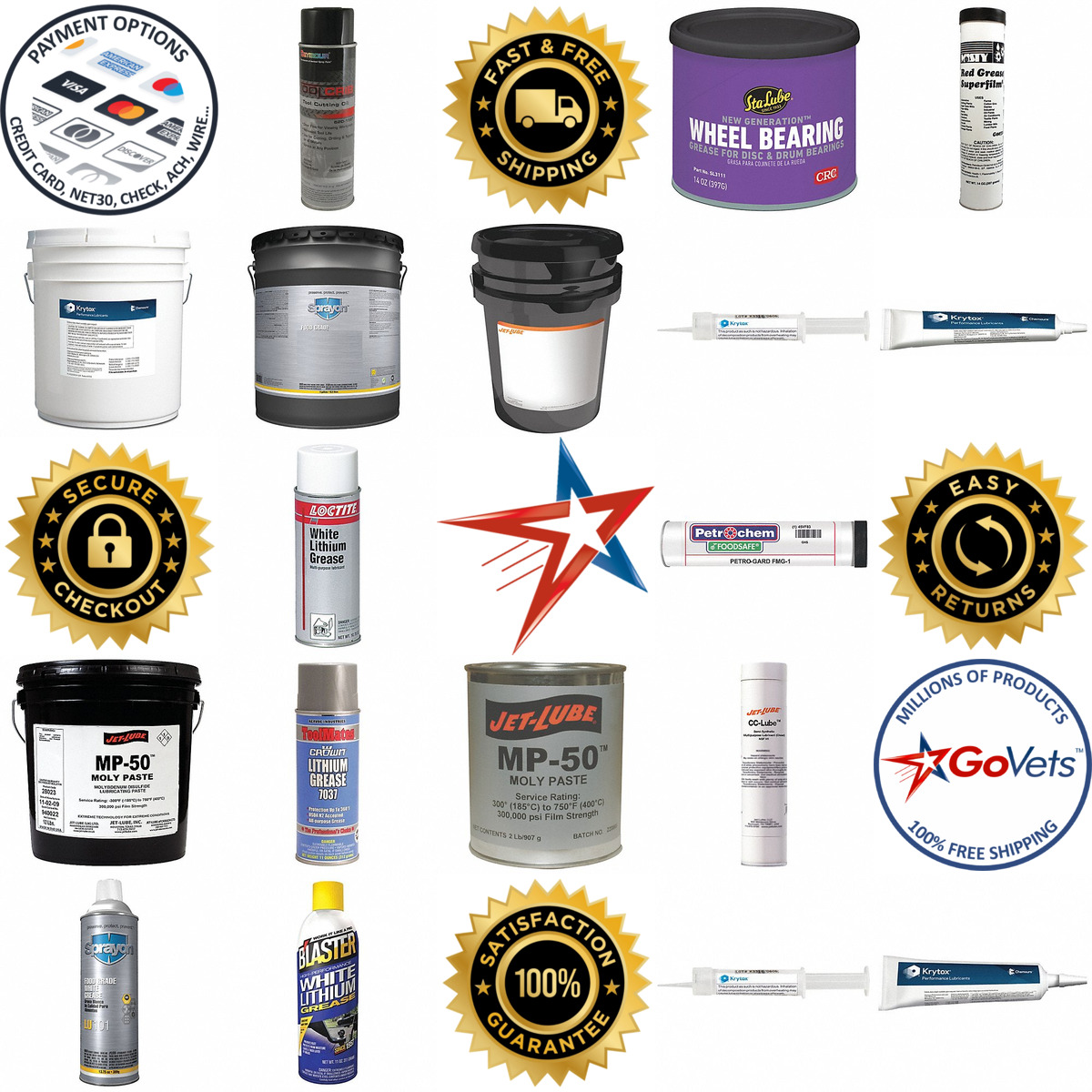 A selection of Greases products on GoVets