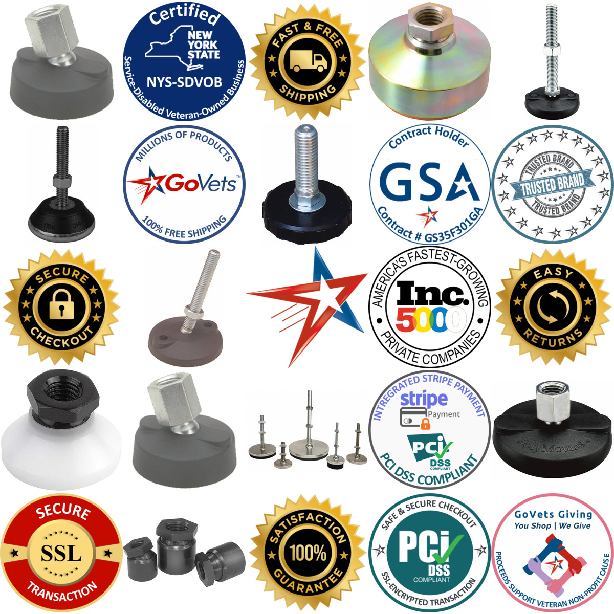 Millions of Products A selection of Socket Mount Leveling Pads and Mounts products on GoVets