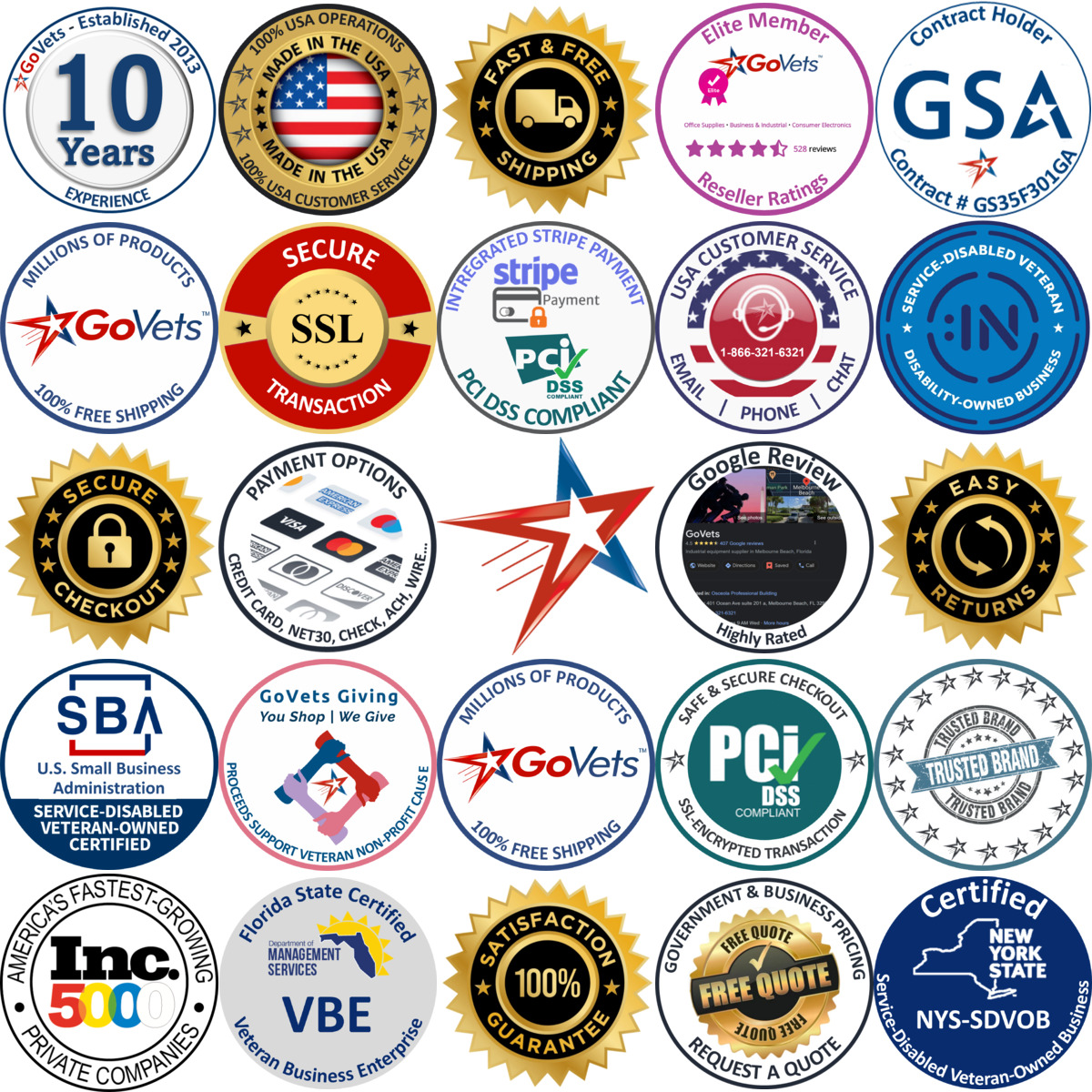 Millions of Products A selection of Broaches products on GoVets